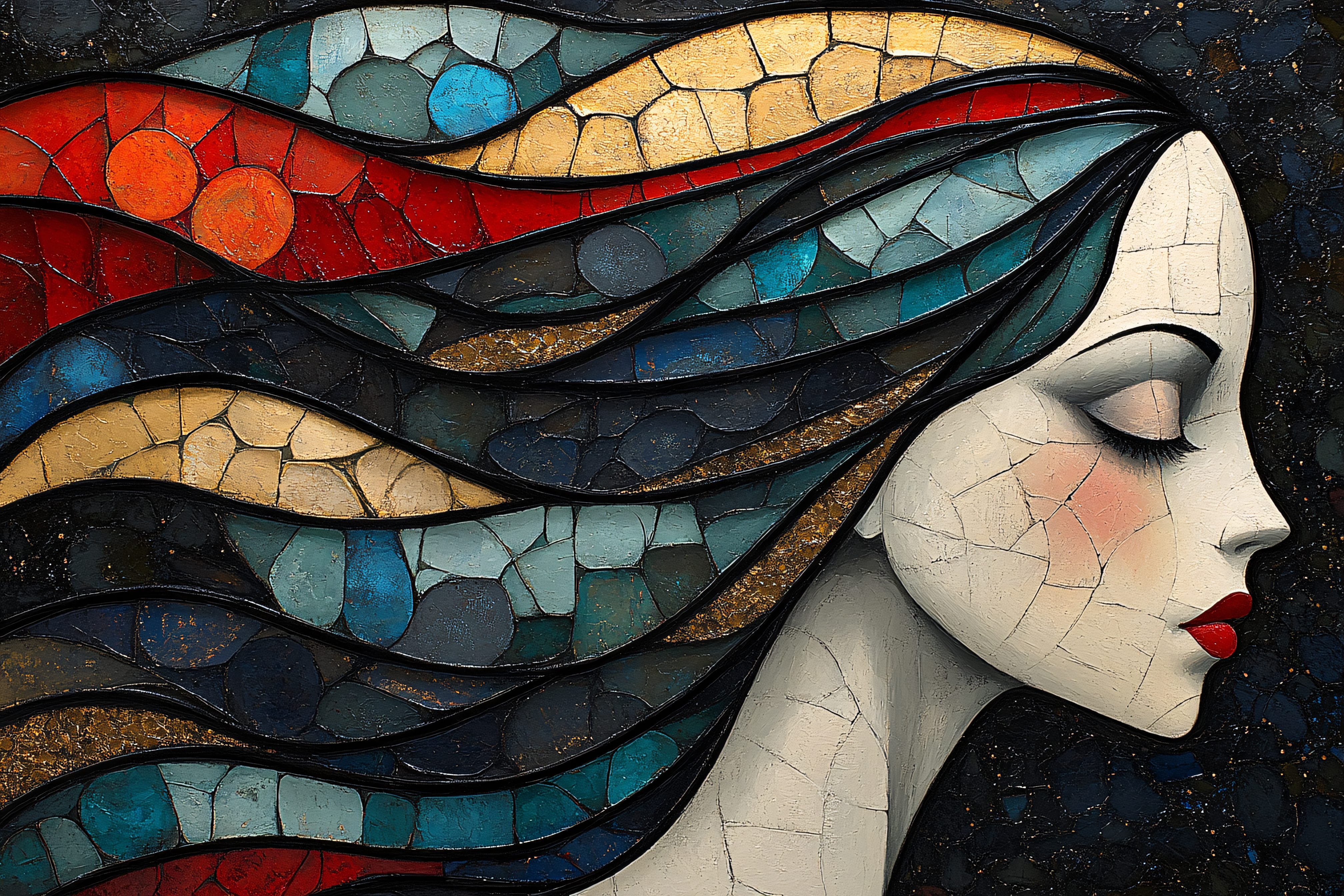 Mosaic Woman Profile