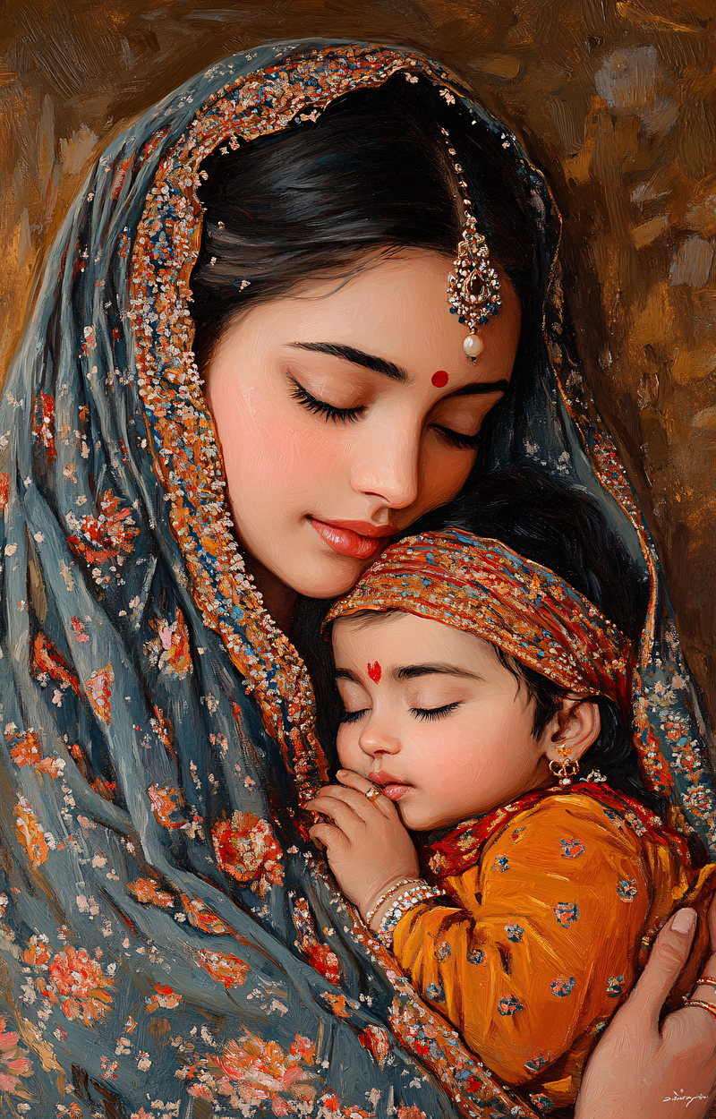 Mother And Child Embrace
