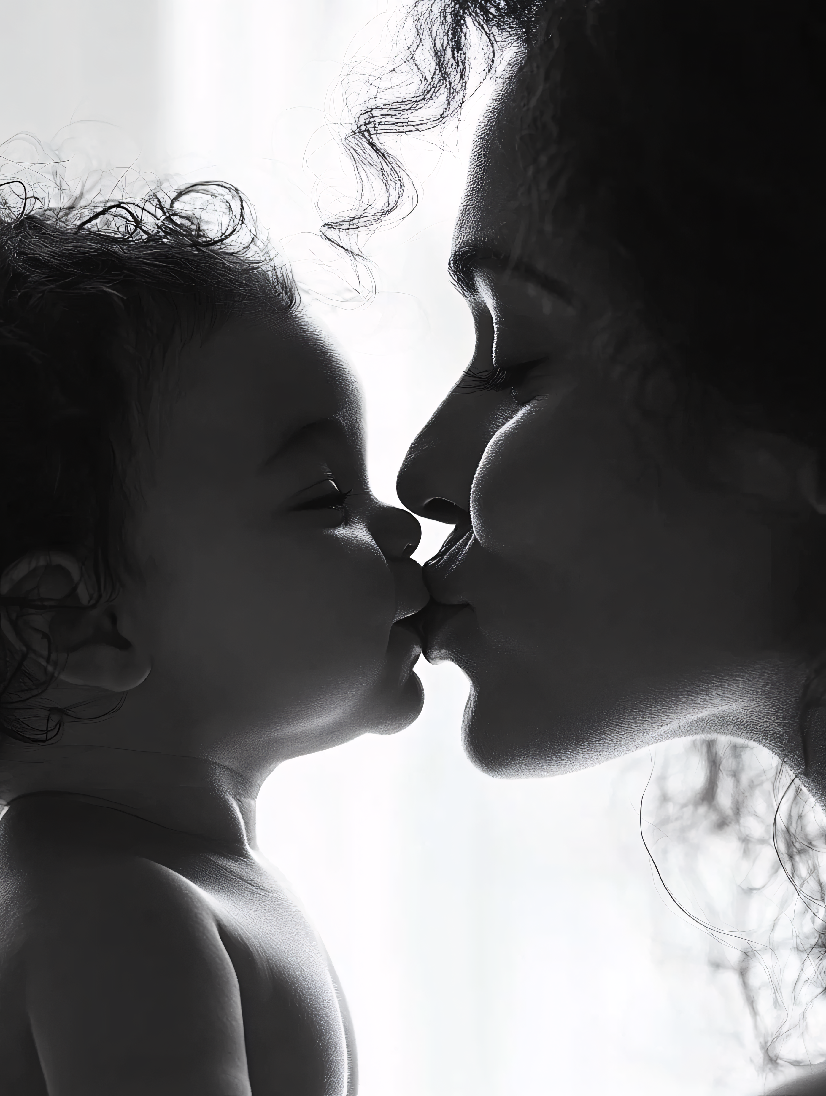 Mother And Child Kissing