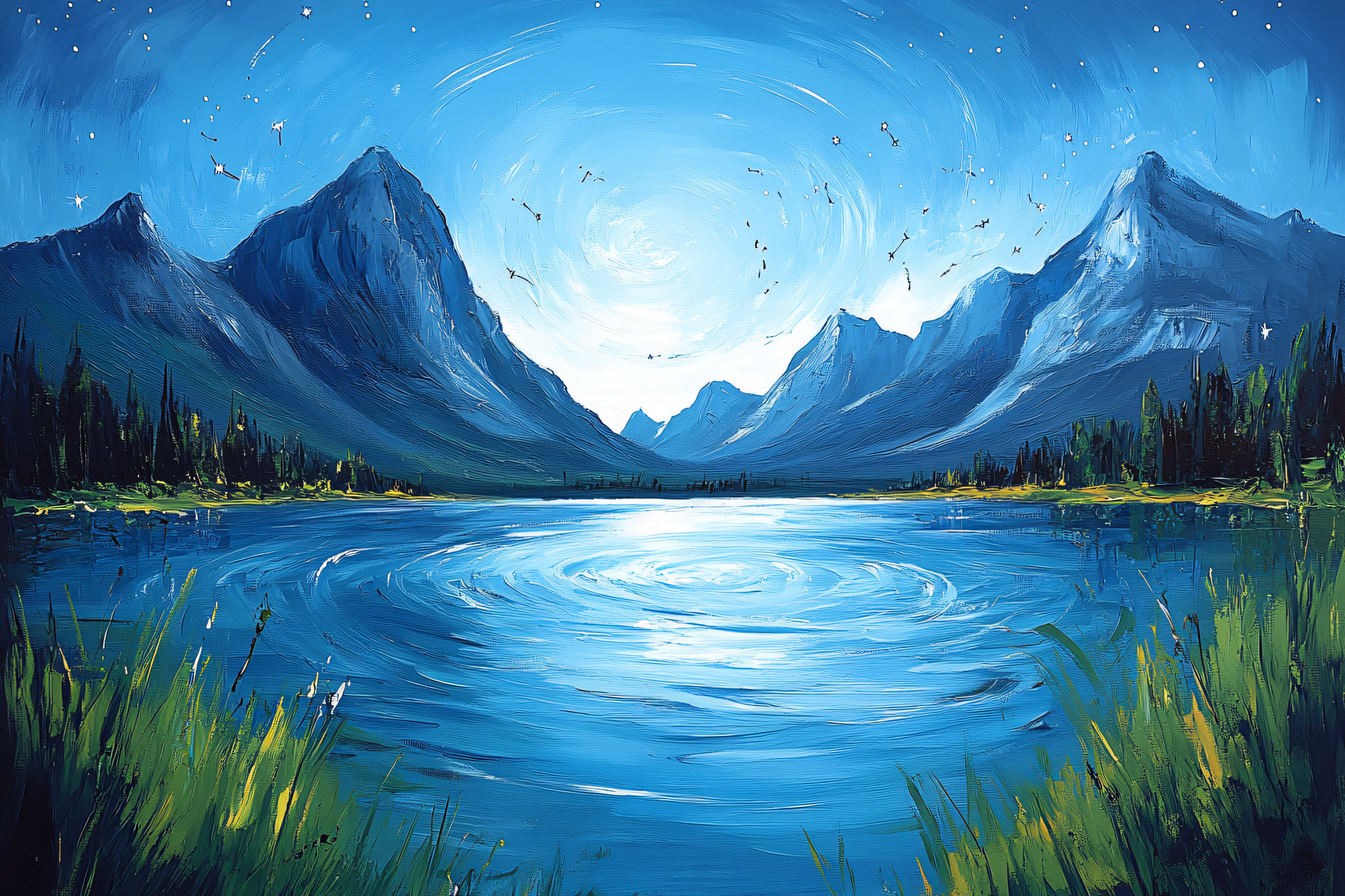 Mountain Lake at Dusk