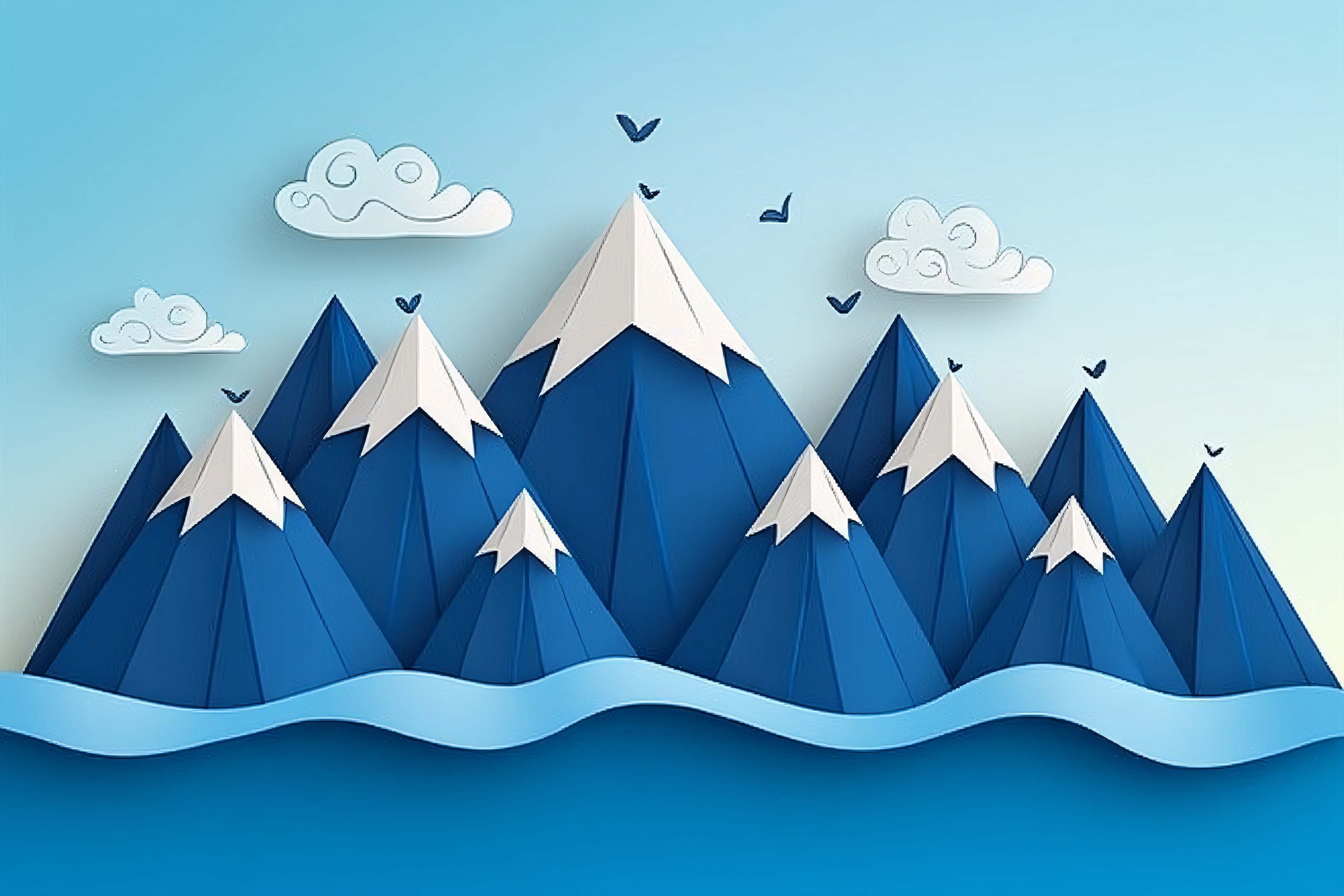 Mountain Landscape Illustration