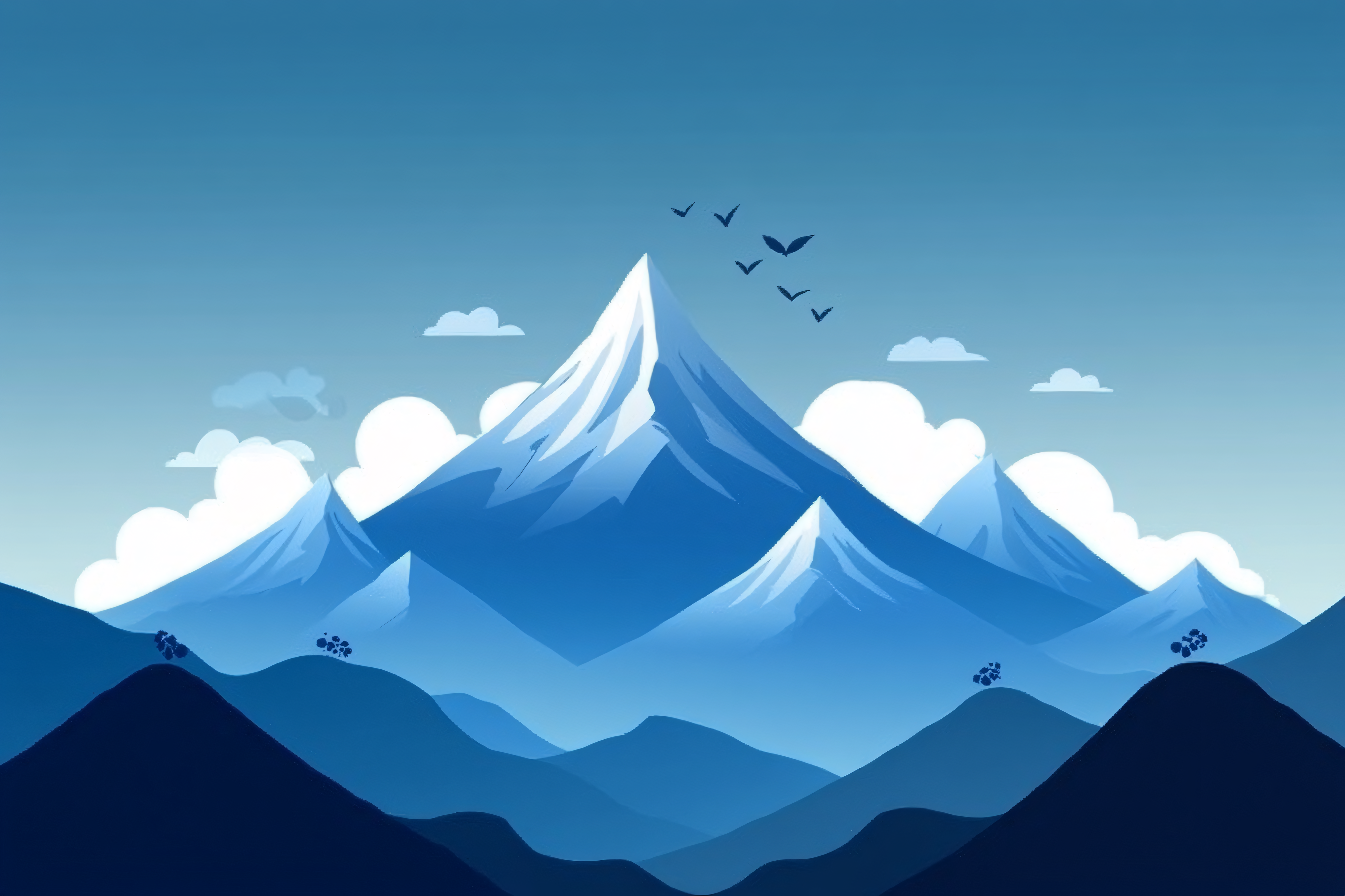 Mountain Landscape Illustration