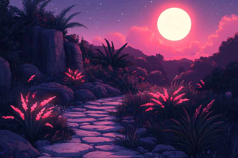 Mystical Moonlight Pathway