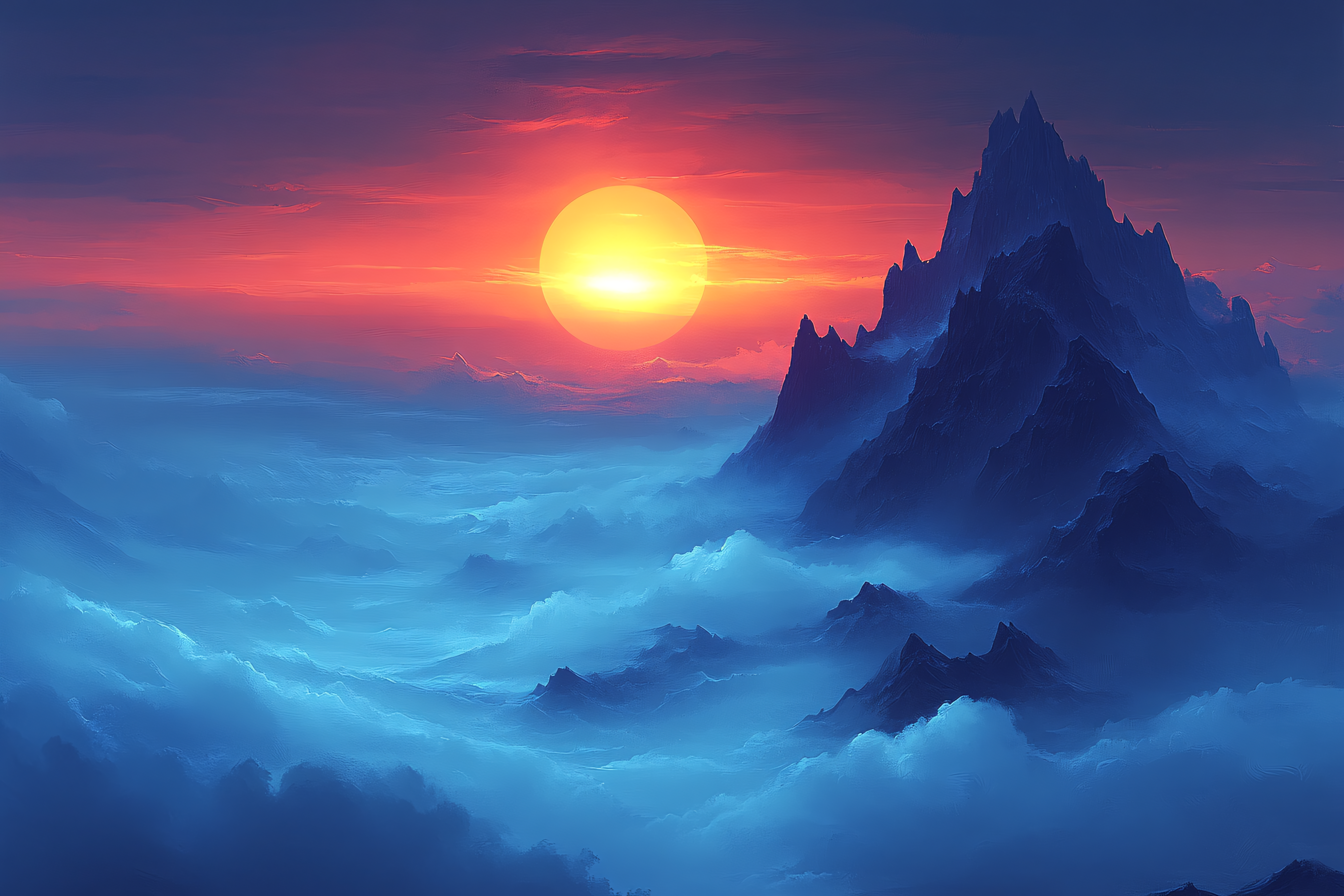 Mystical Mountain Sunset