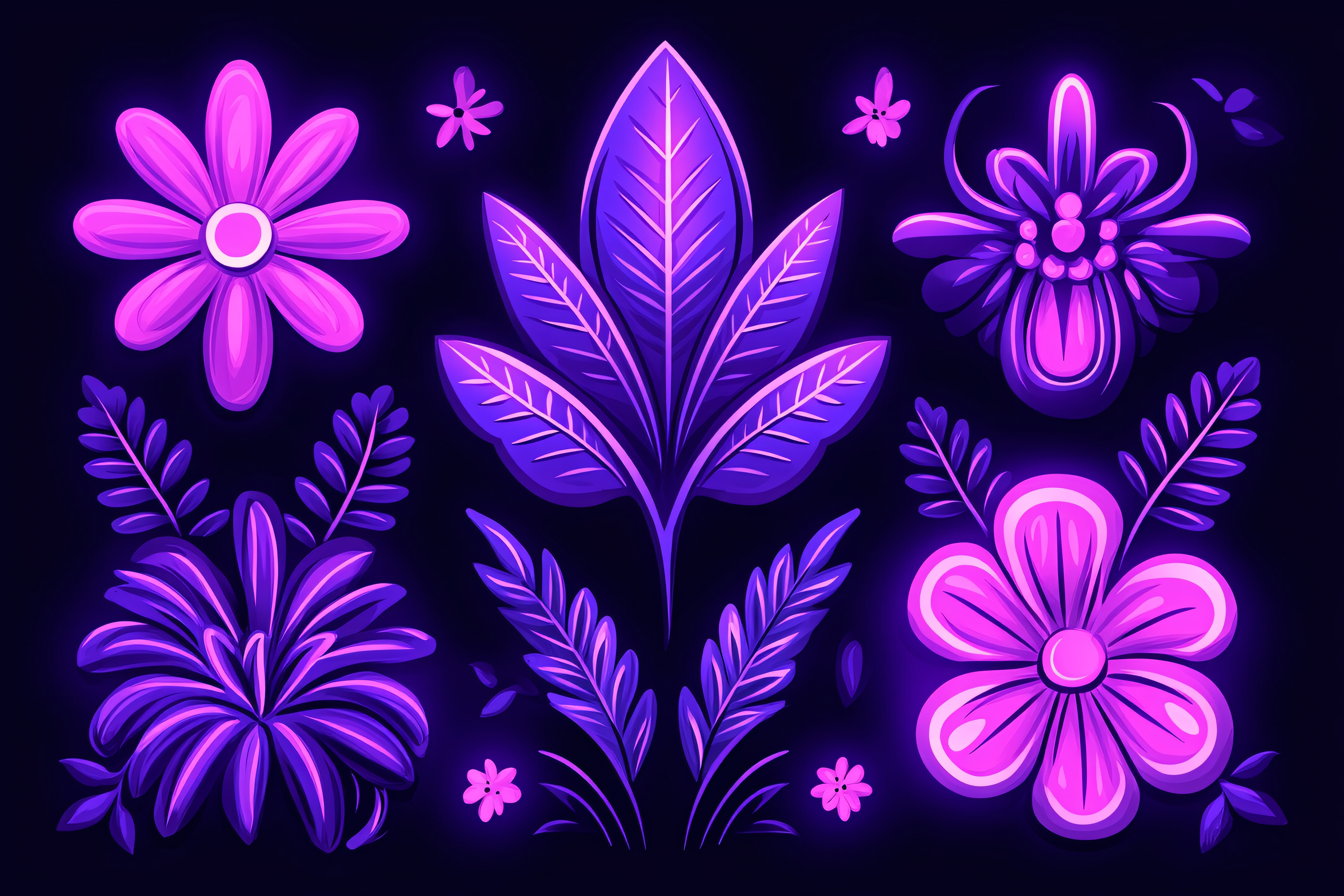 Neon Floral Arrangement