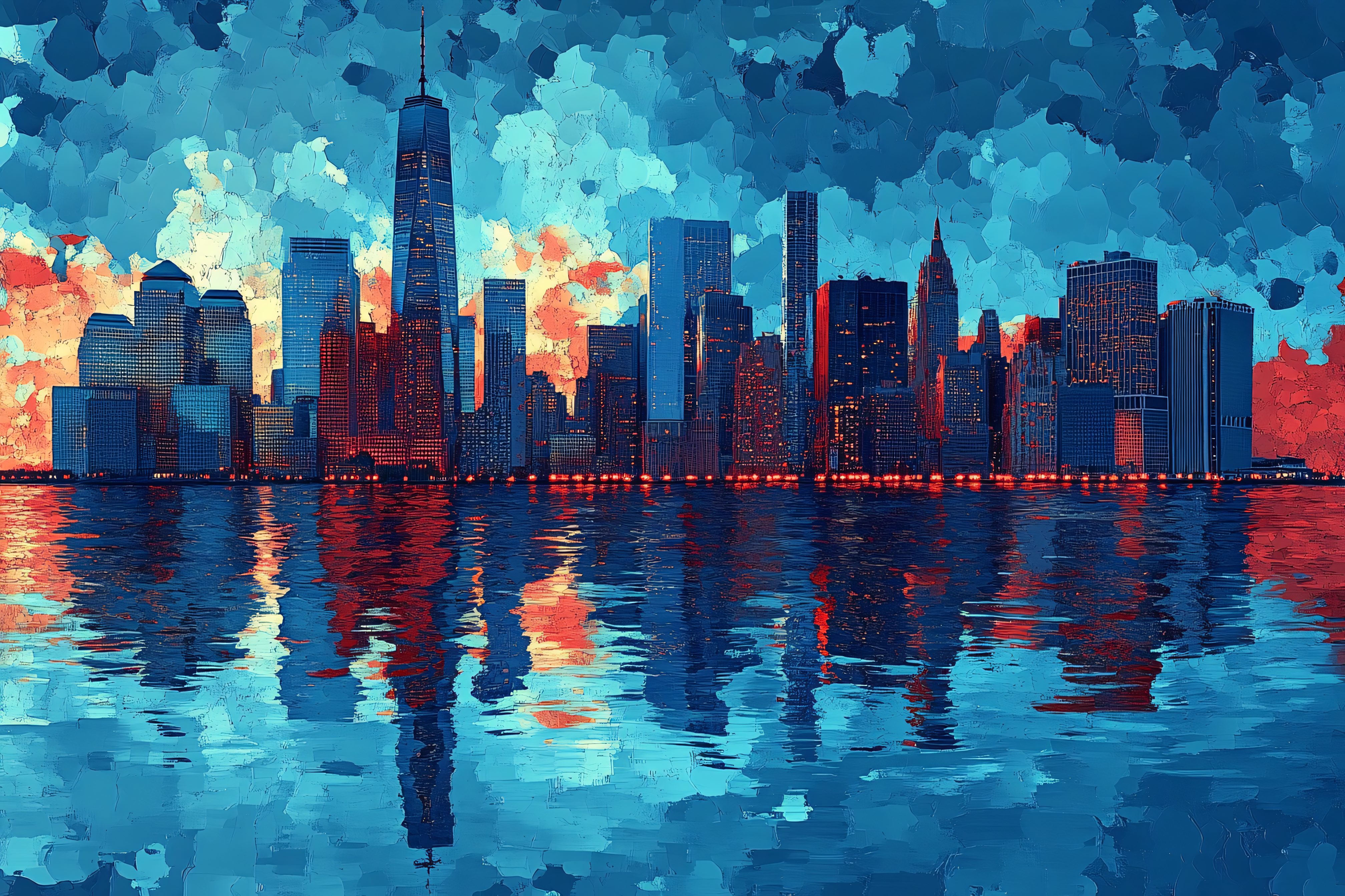 New York City Skyline at Dusk