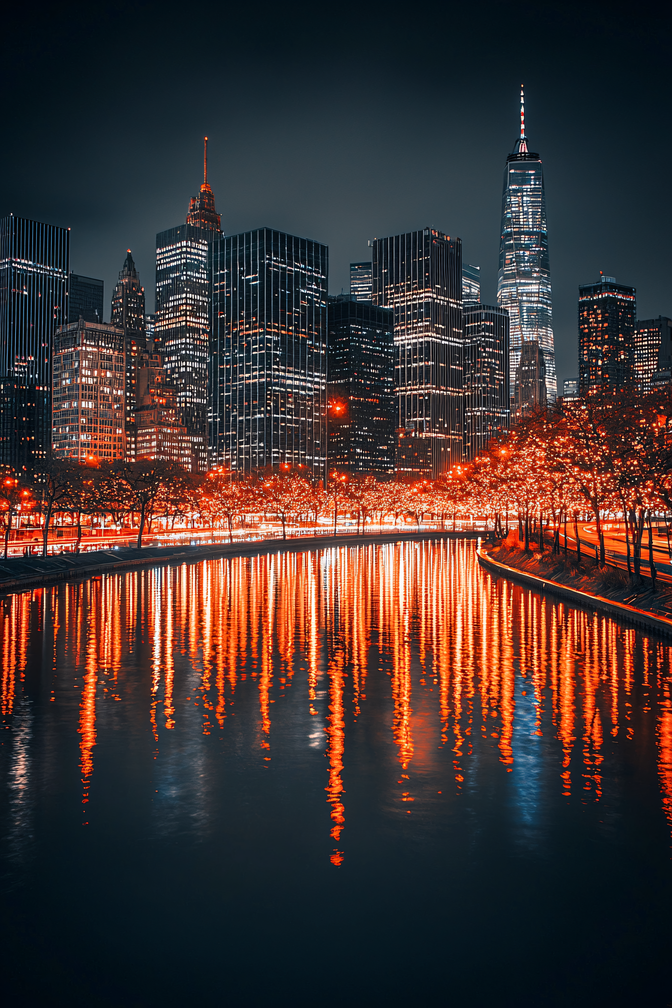New York City Skyline Reflection