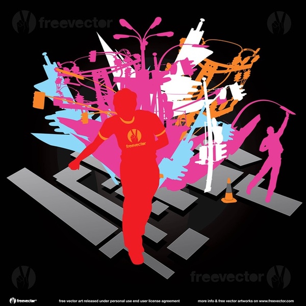Night City Art Free Vector