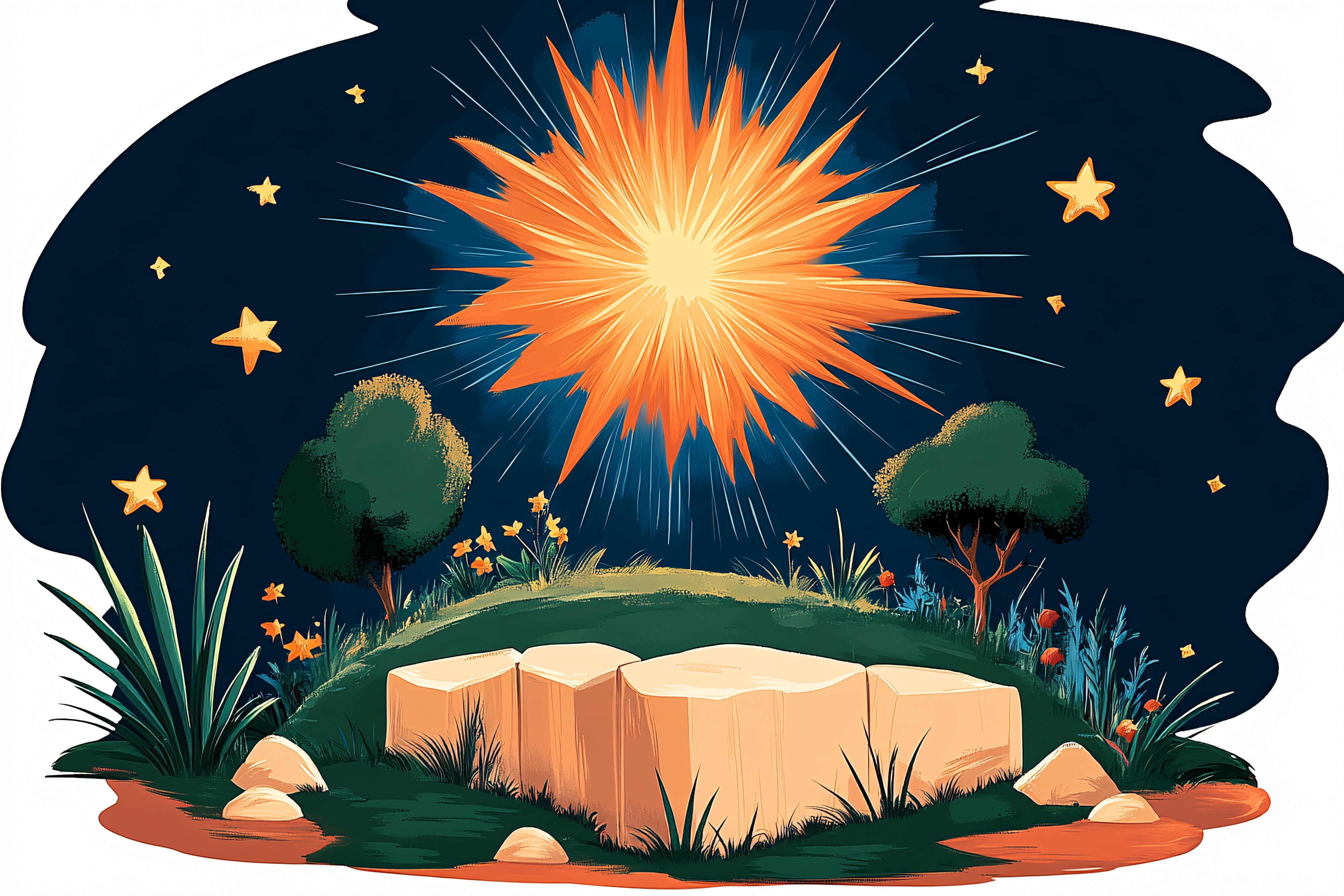 Night Sky Explosion