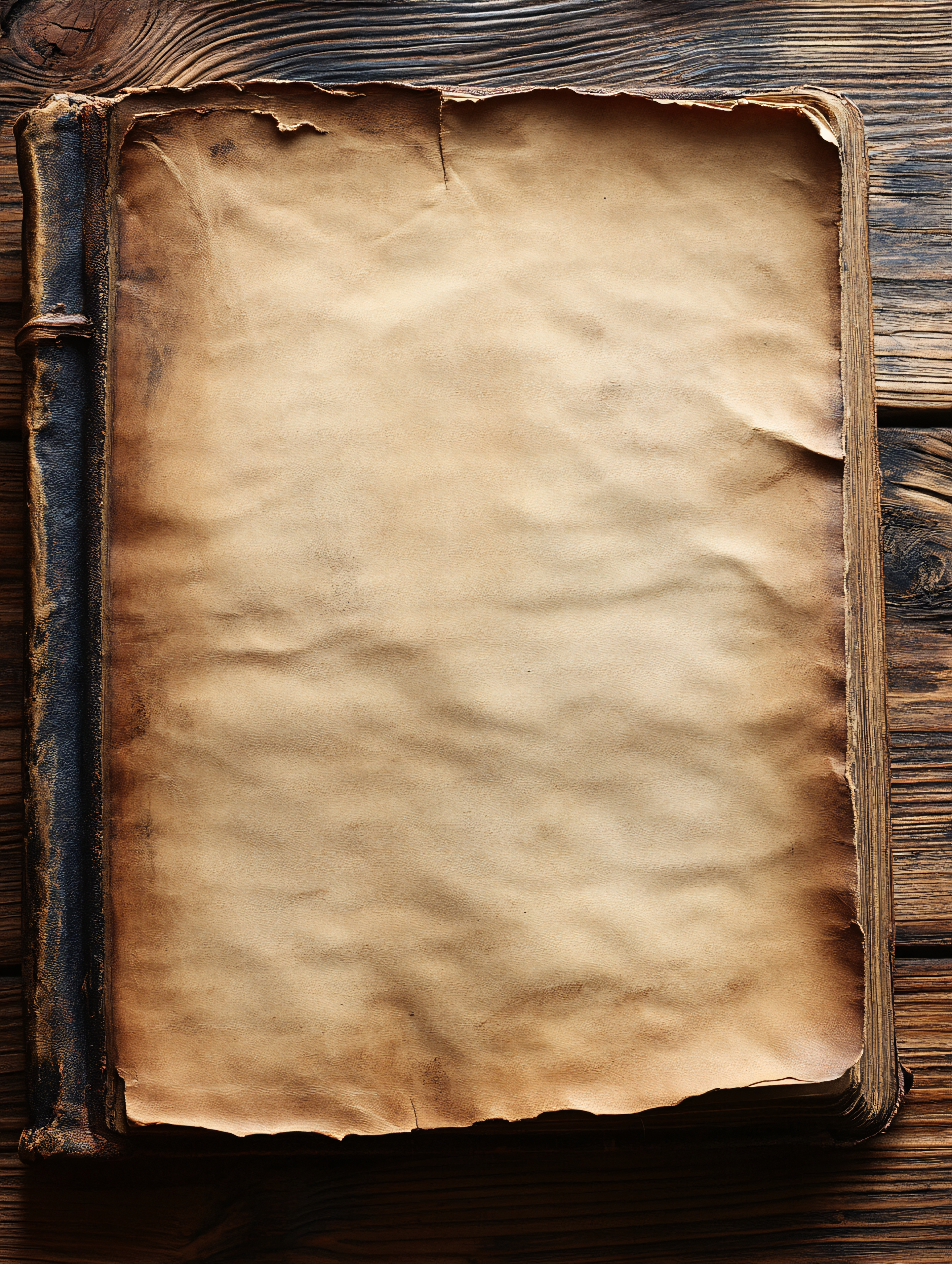 Old Book On Wooden Table