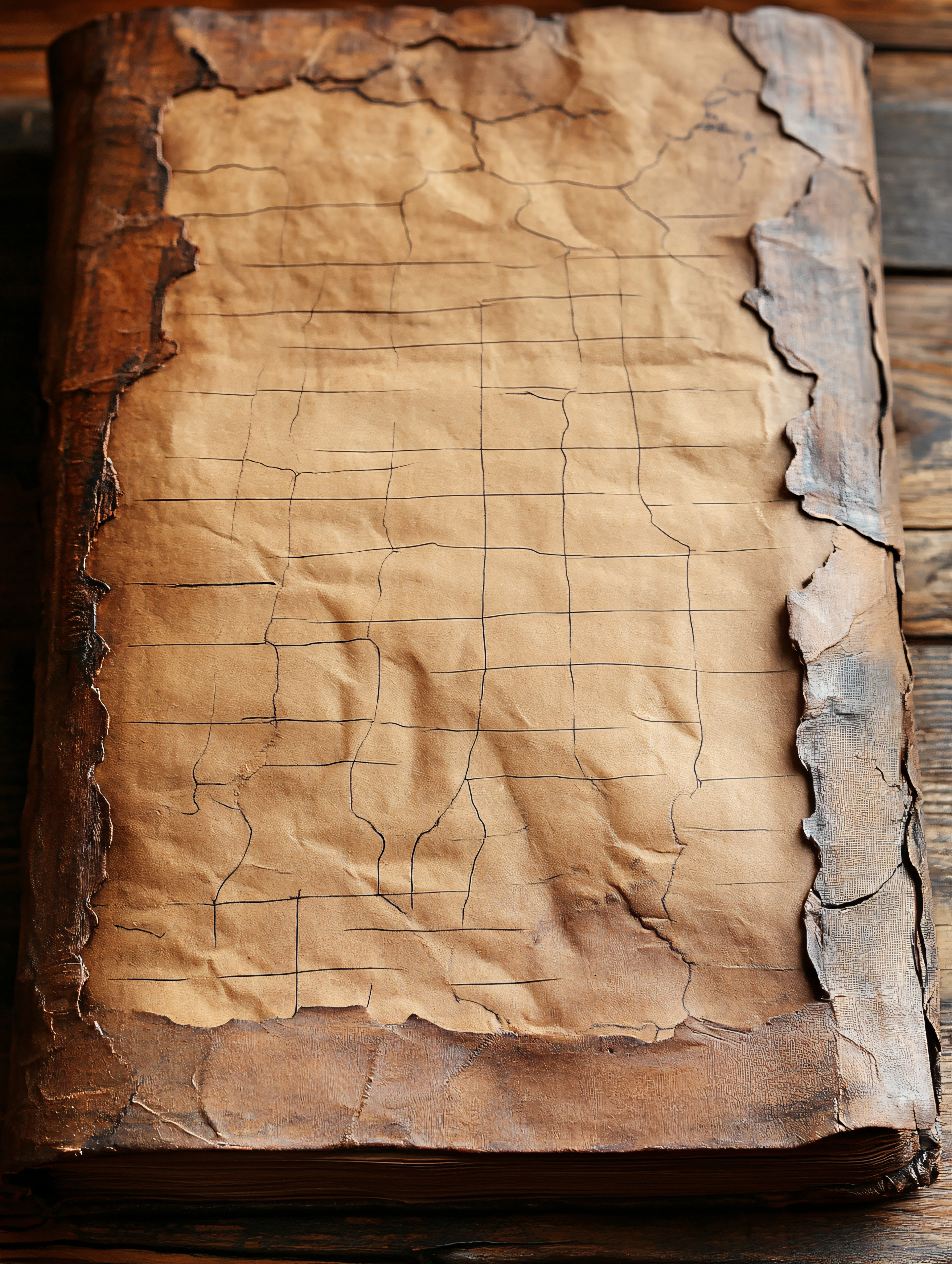Old Manuscript With Grid Lines