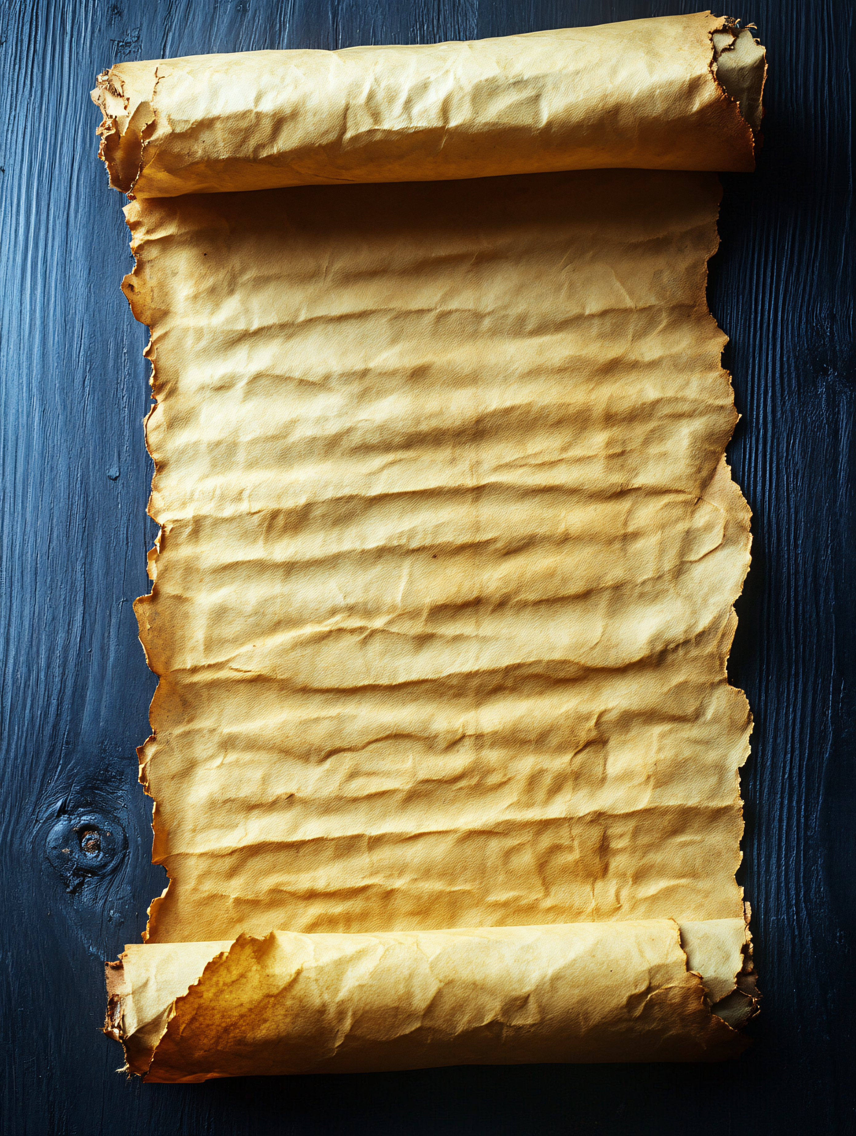 Old Paper Scroll On Wood