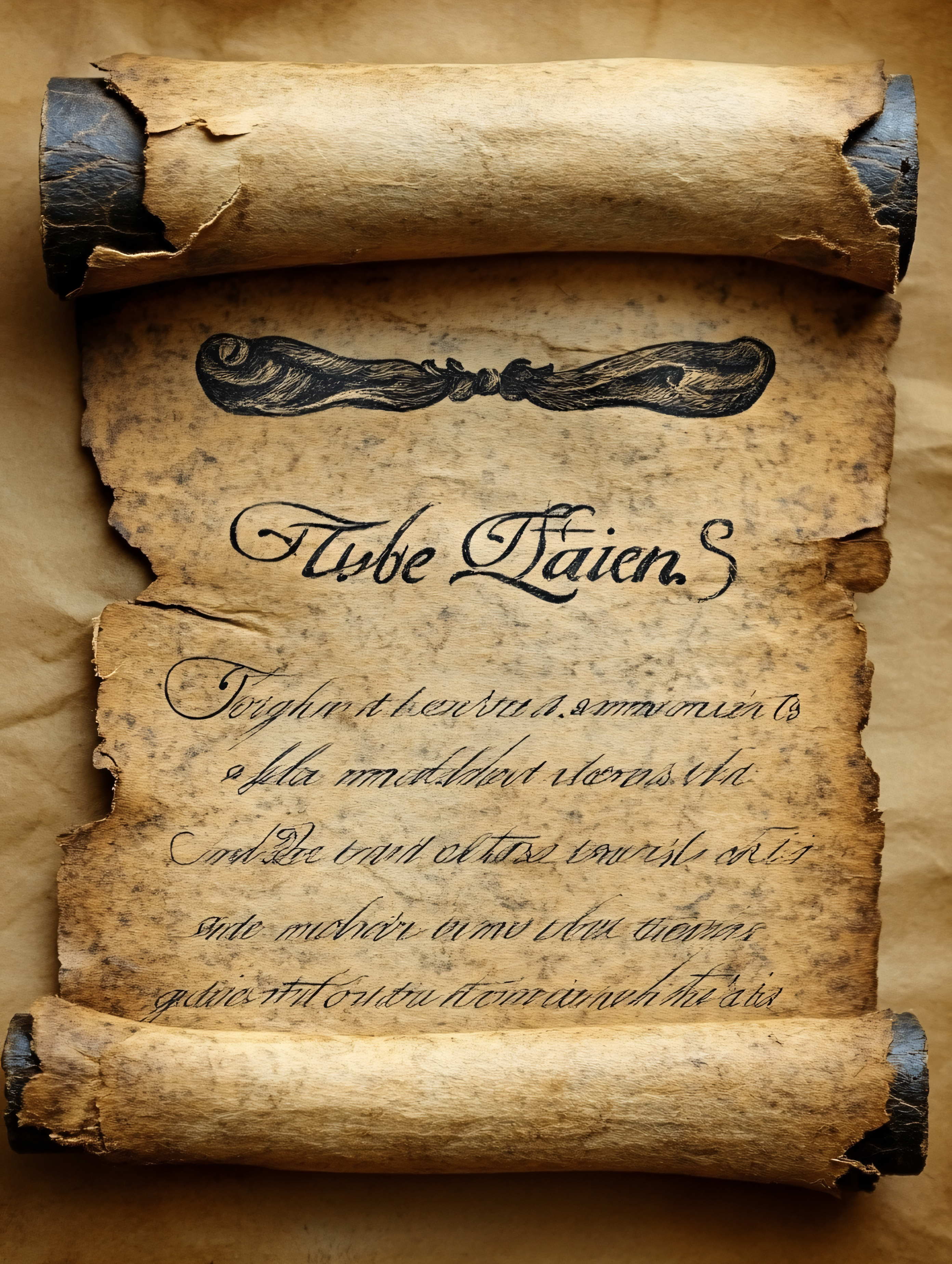 Old Scroll with Text