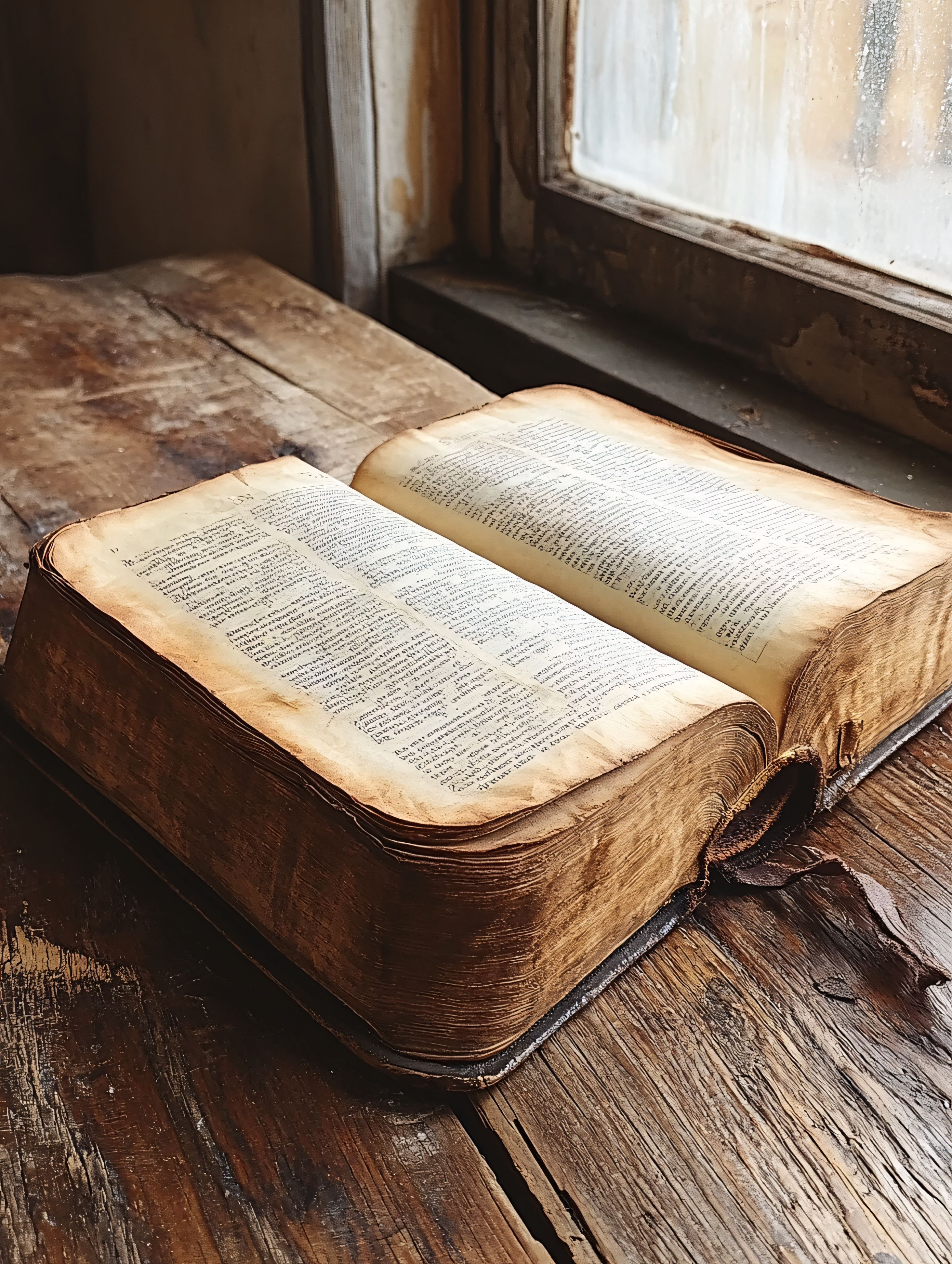 Open Antique Book