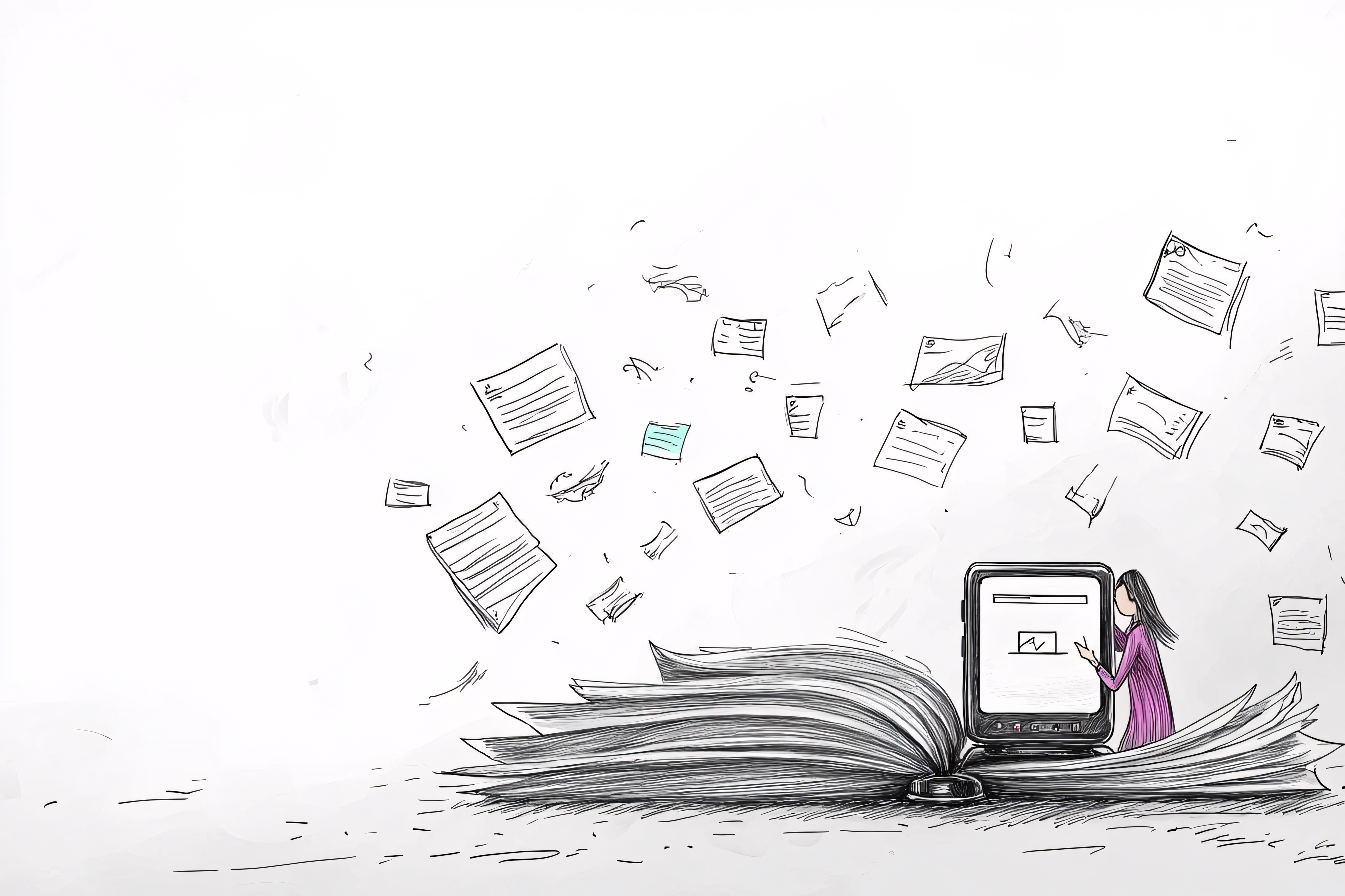 Open Book and E-Reader