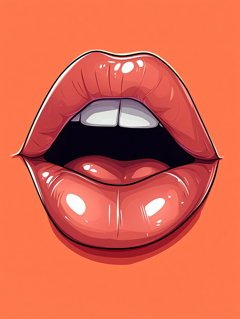 Open Mouth Lips Illustration