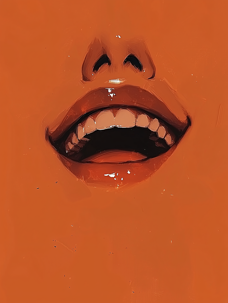 Open Mouth with Glossy Lips