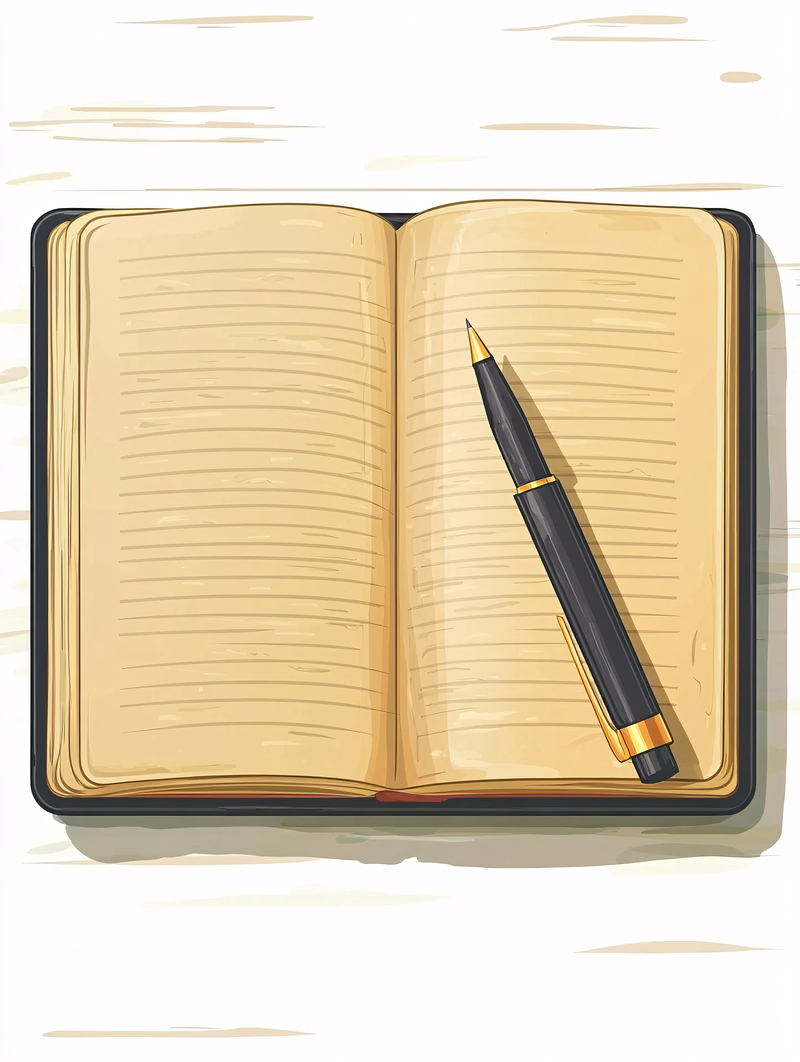 Open Notebook And Pen