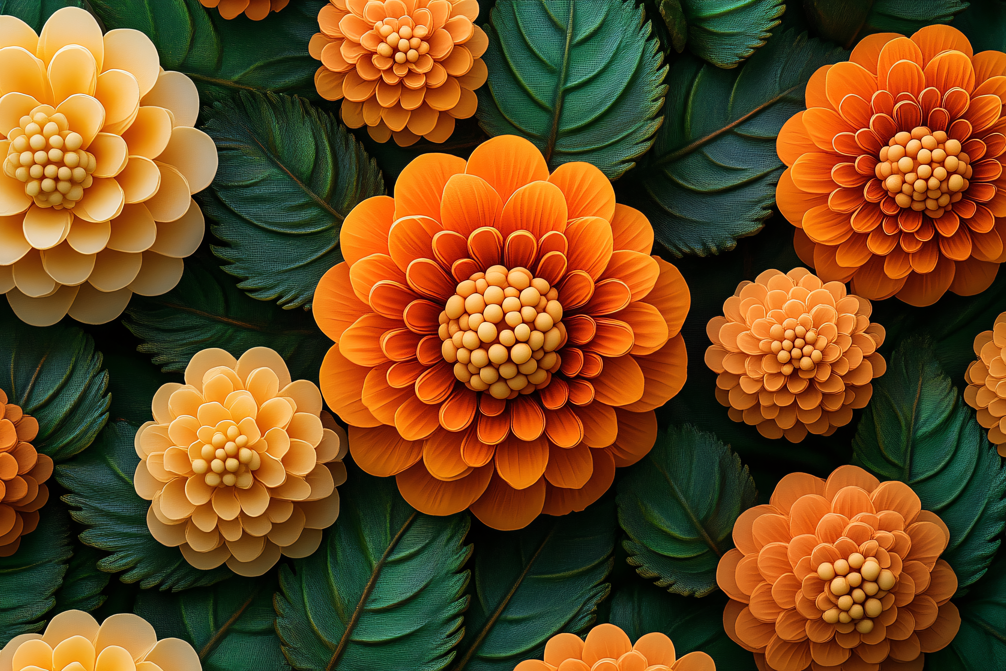 Orange Dahlia Floral Arrangement