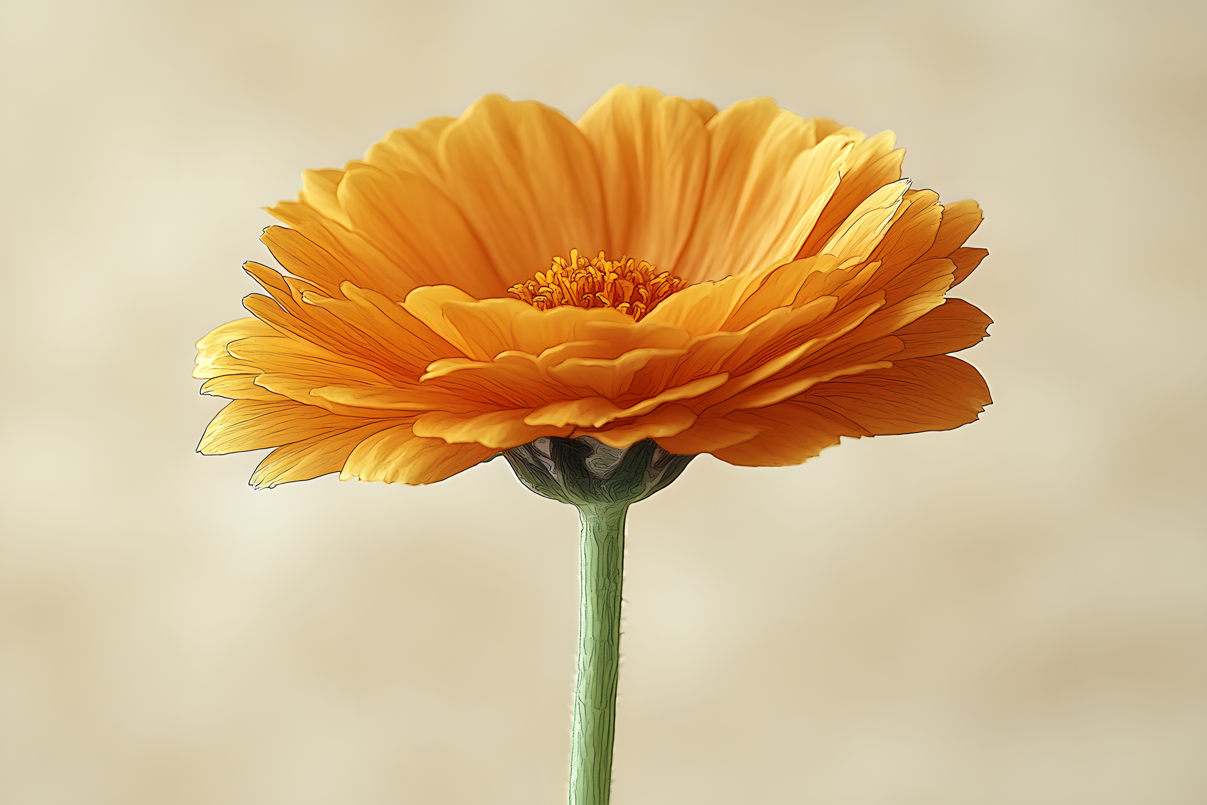 Orange Gerbera Flower