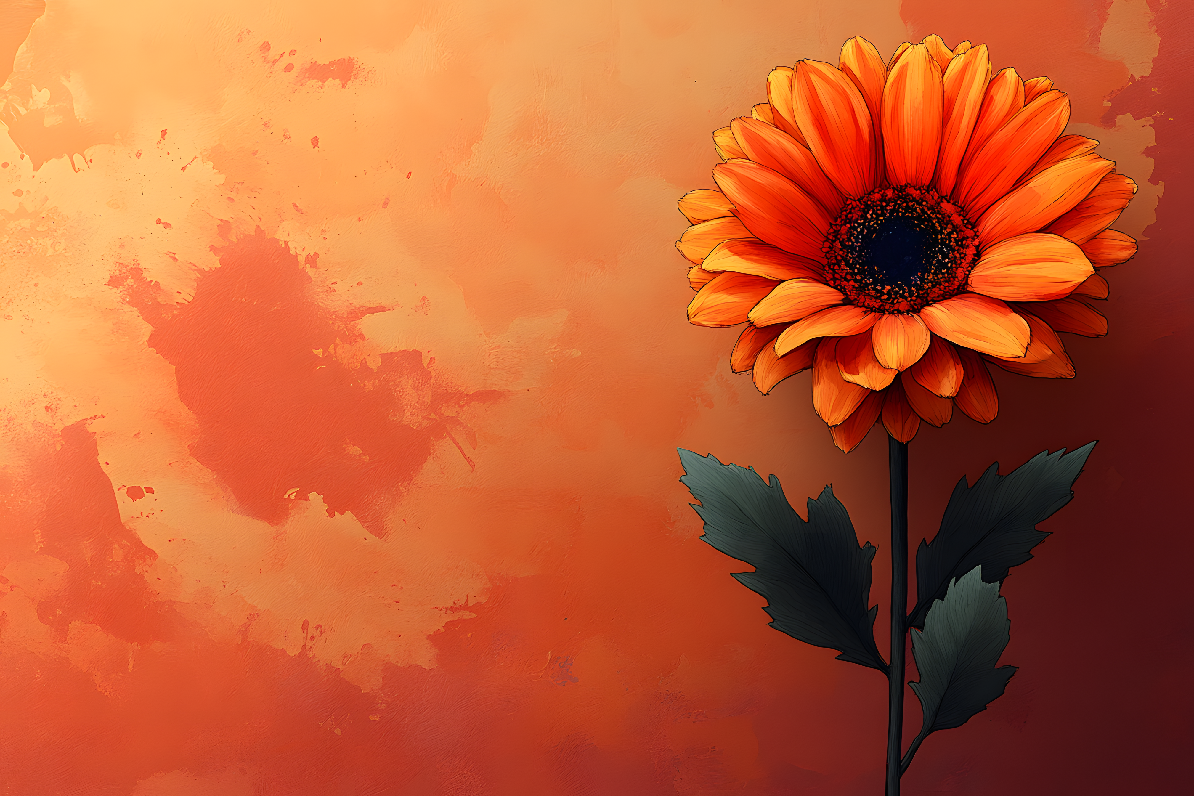 Orange Gerbera Flower