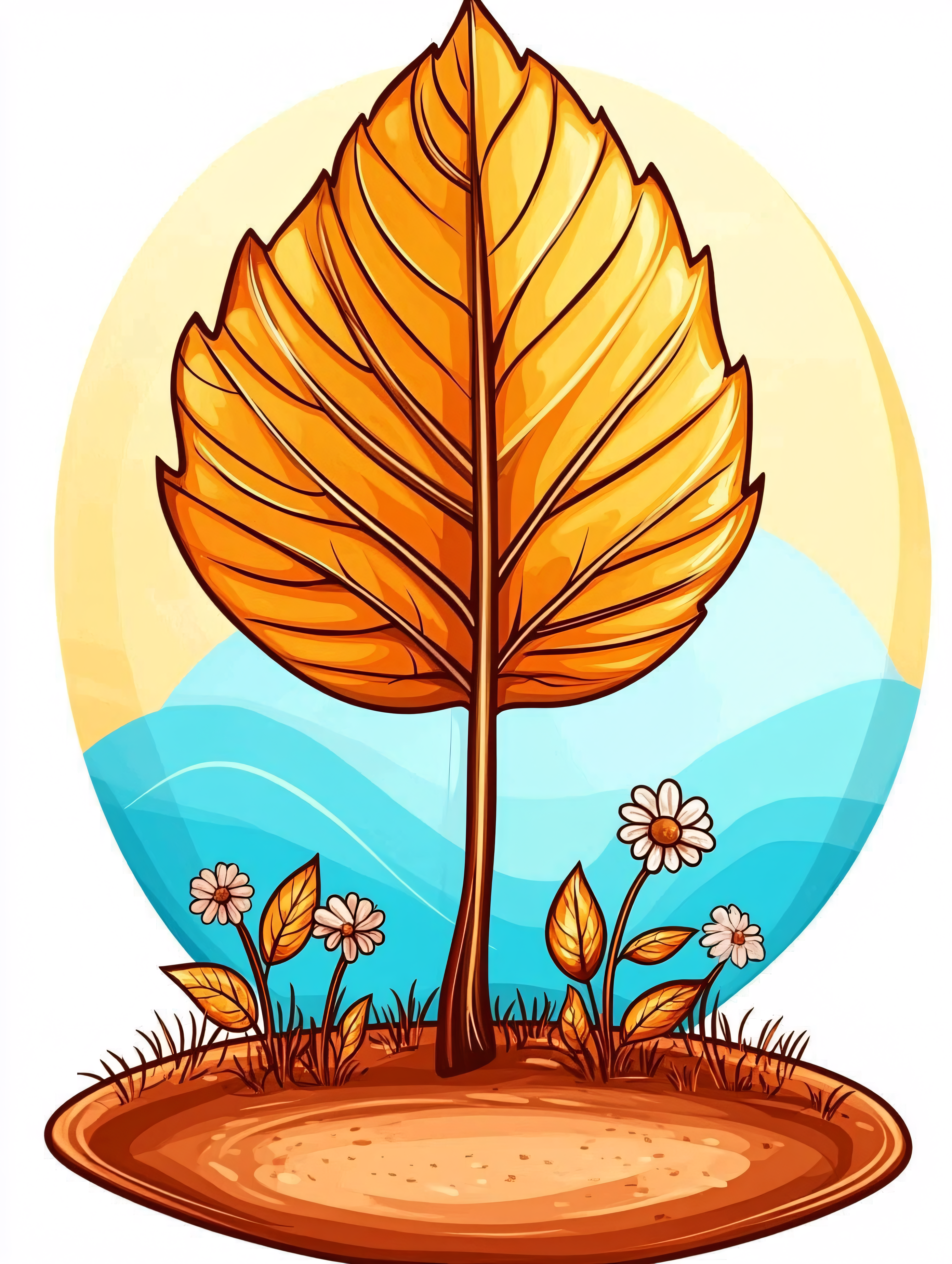 Orange Leaf Tree