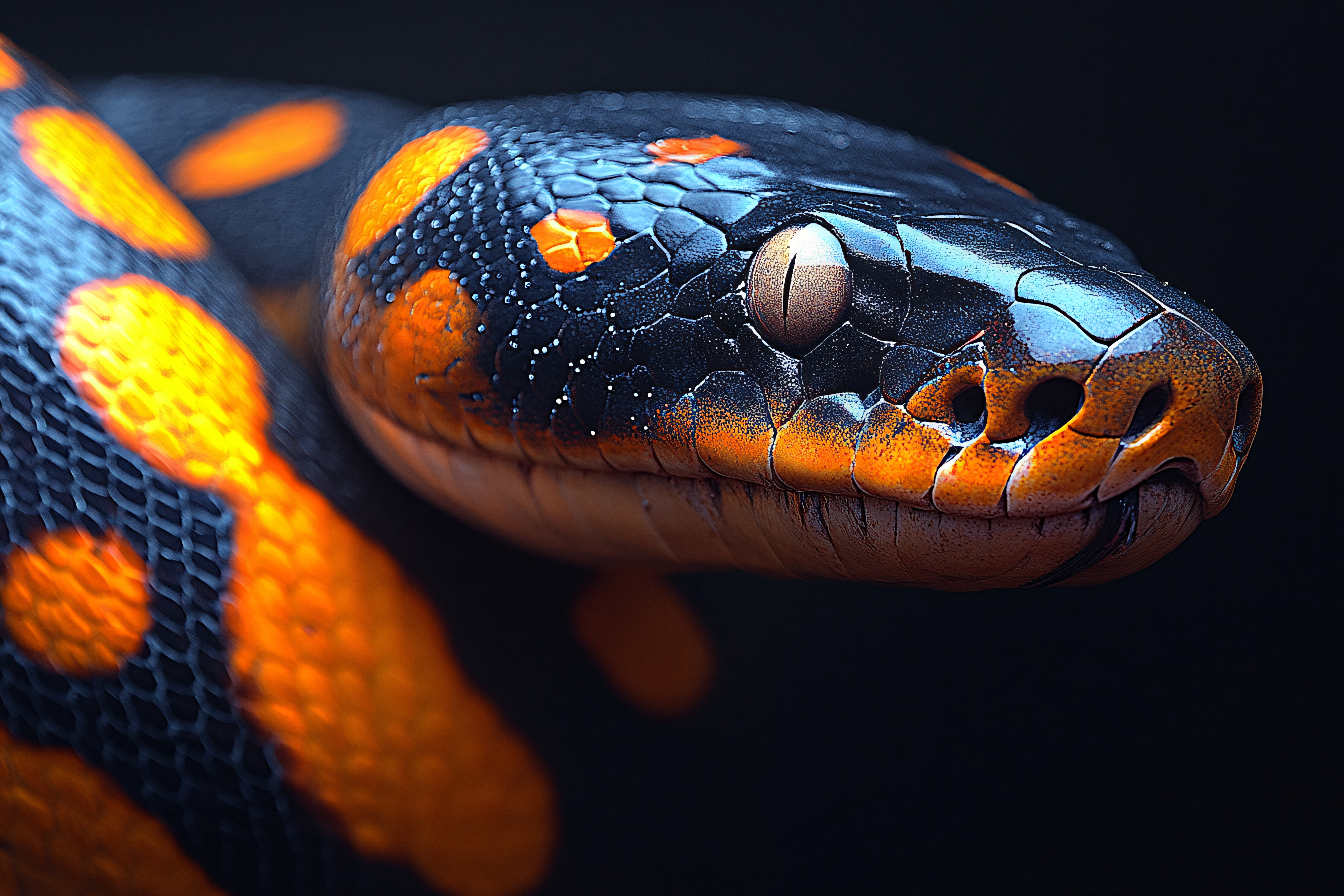 Orange Spotted Snake Head