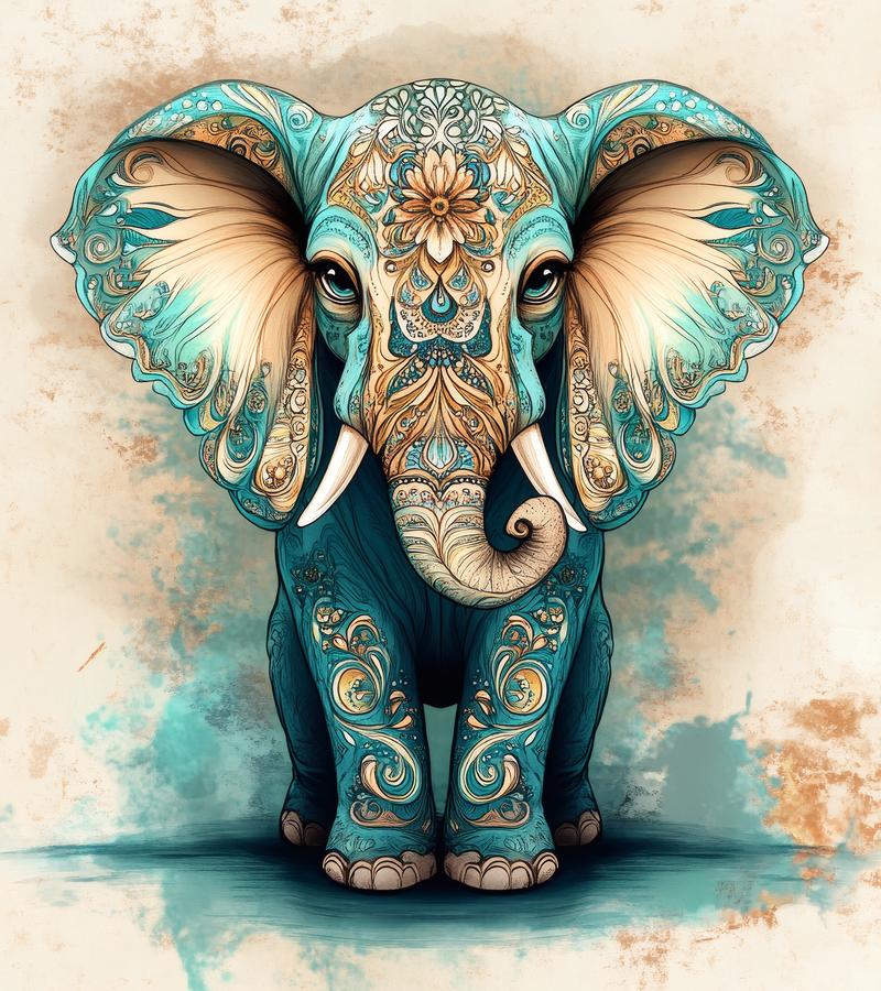 Ornamental Elephant Portrait
