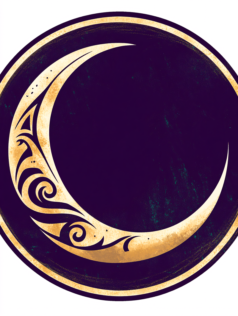 Ornate Crescent Moon