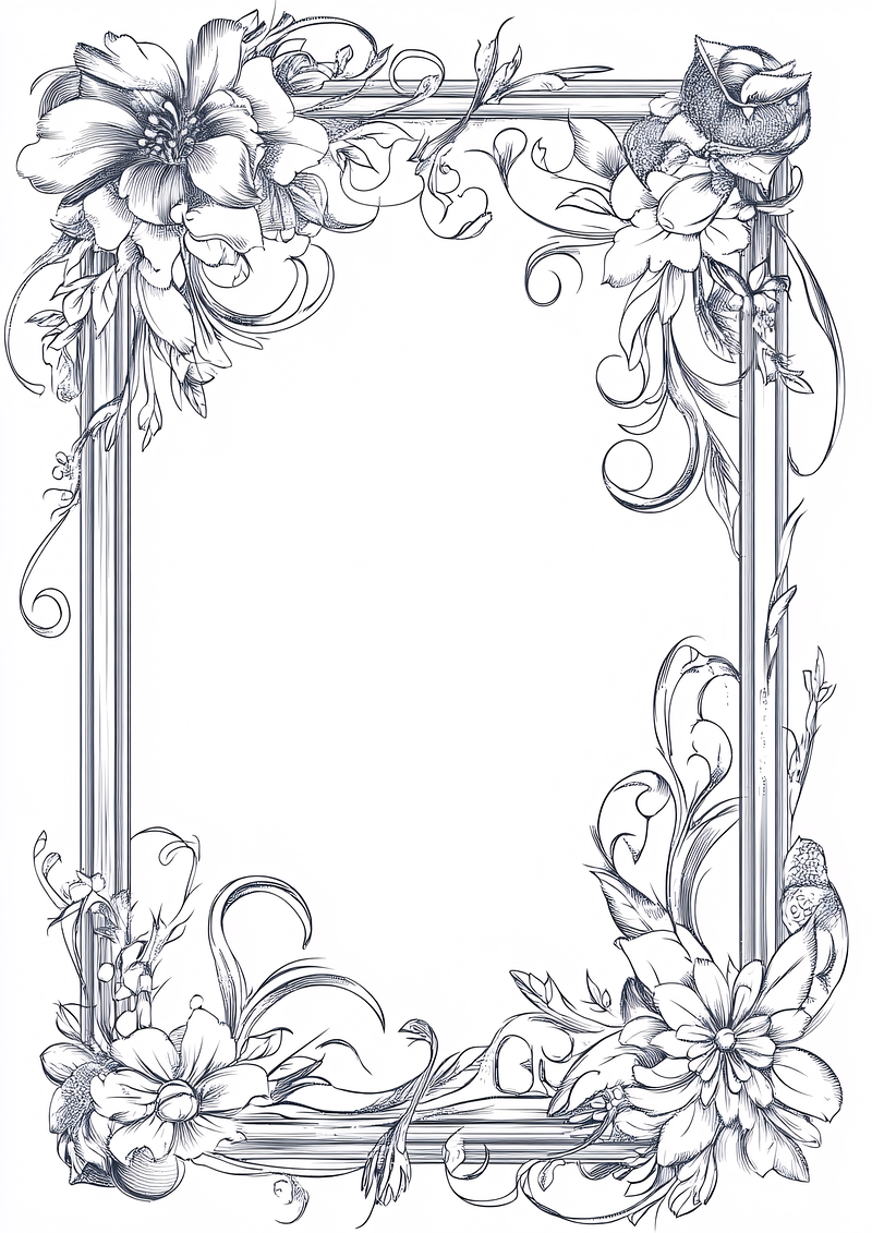 Ornate Floral Frame