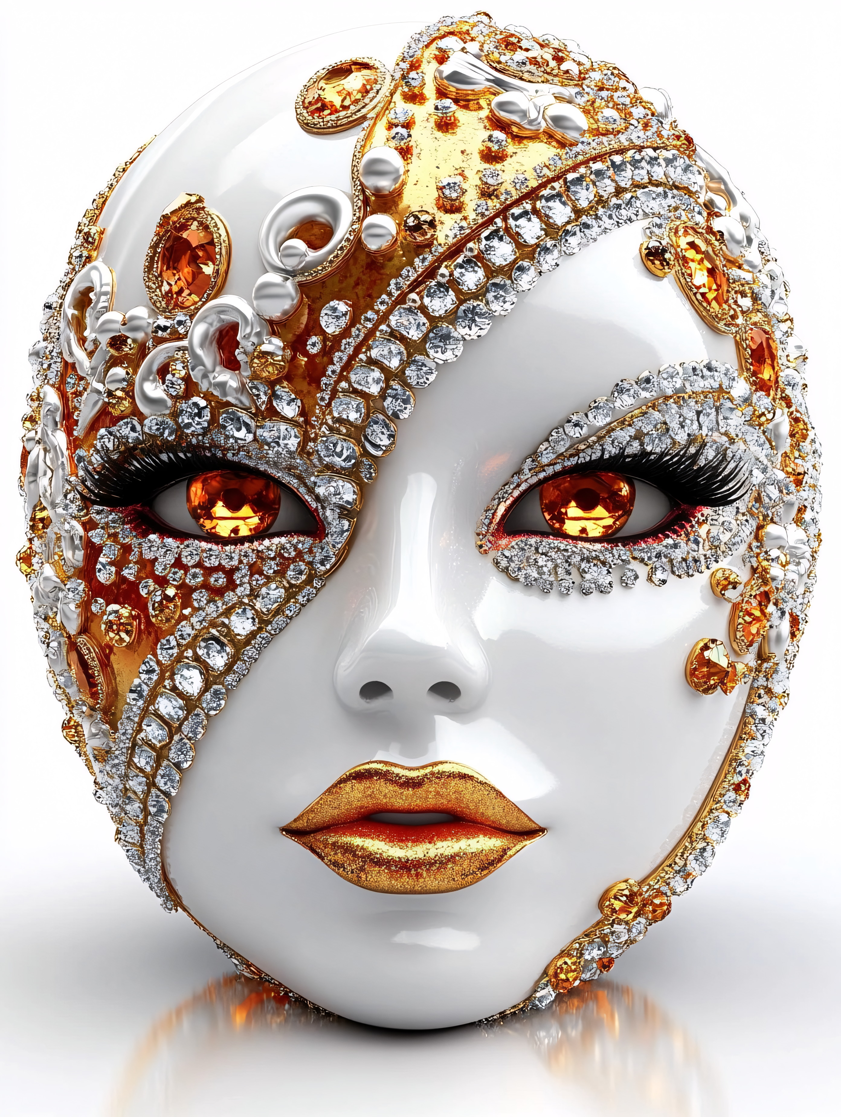 Ornate Jeweled Venetian Mask