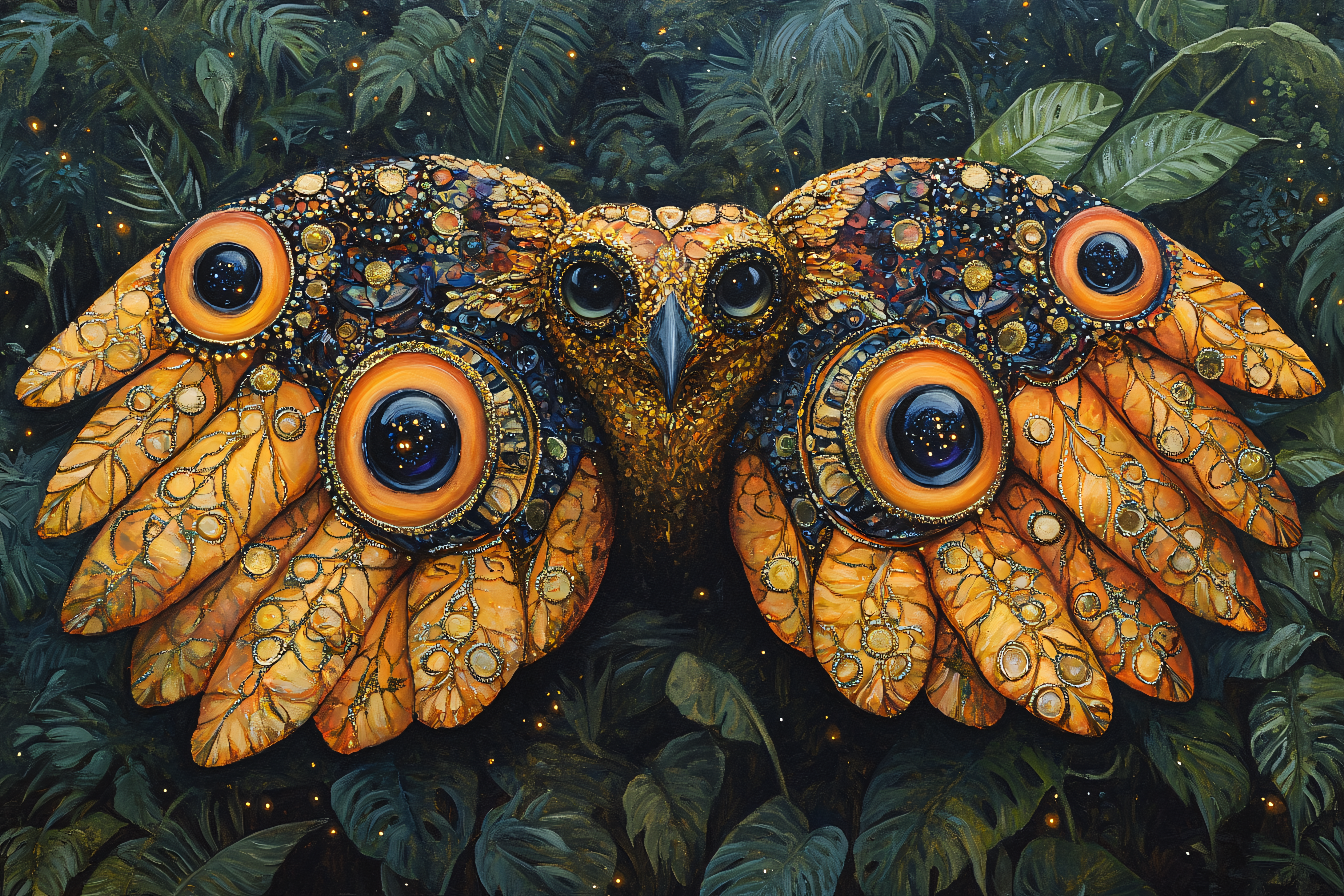 Ornate Owl in Jungle
