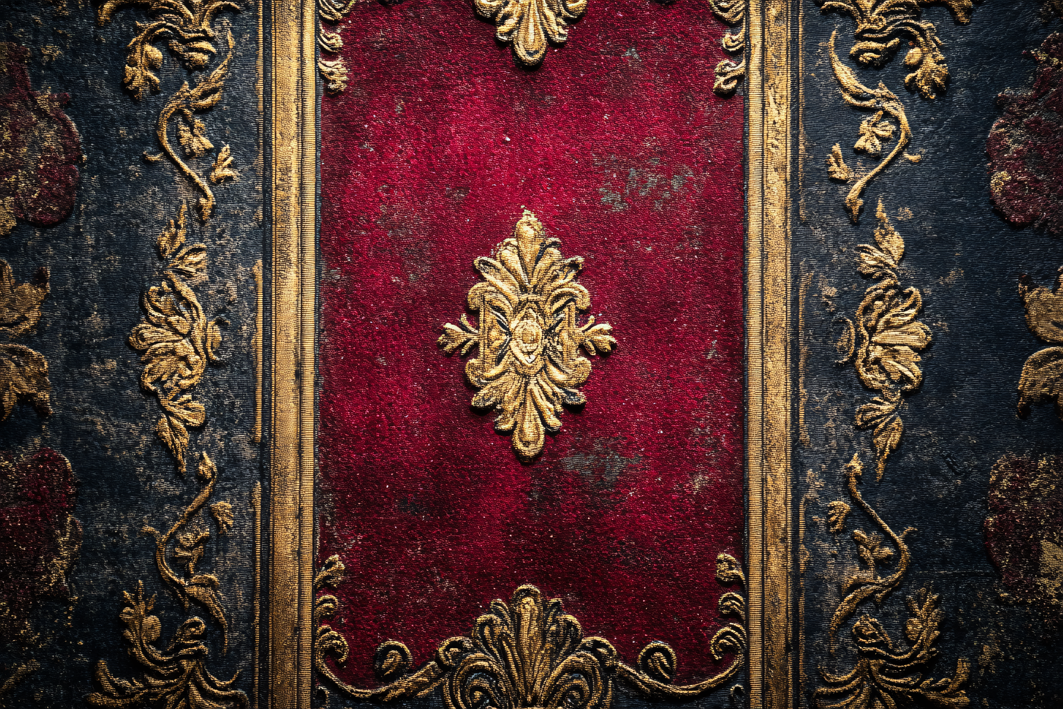 Ornate Red and Gold Texture