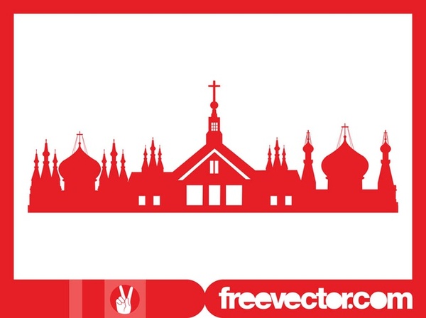 Orthodox Church Silhouette Free Vector