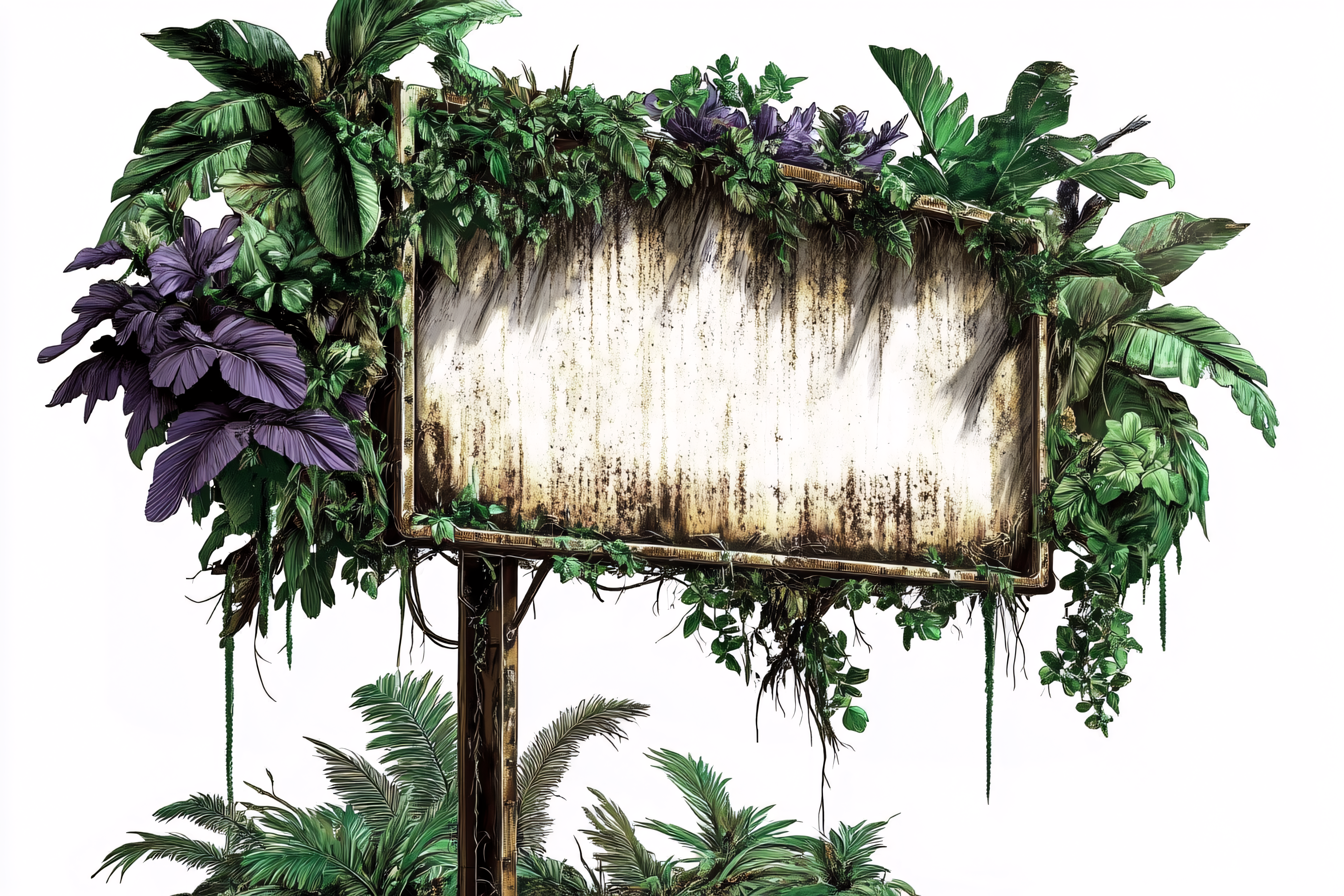 Overgrown Billboard Sign
