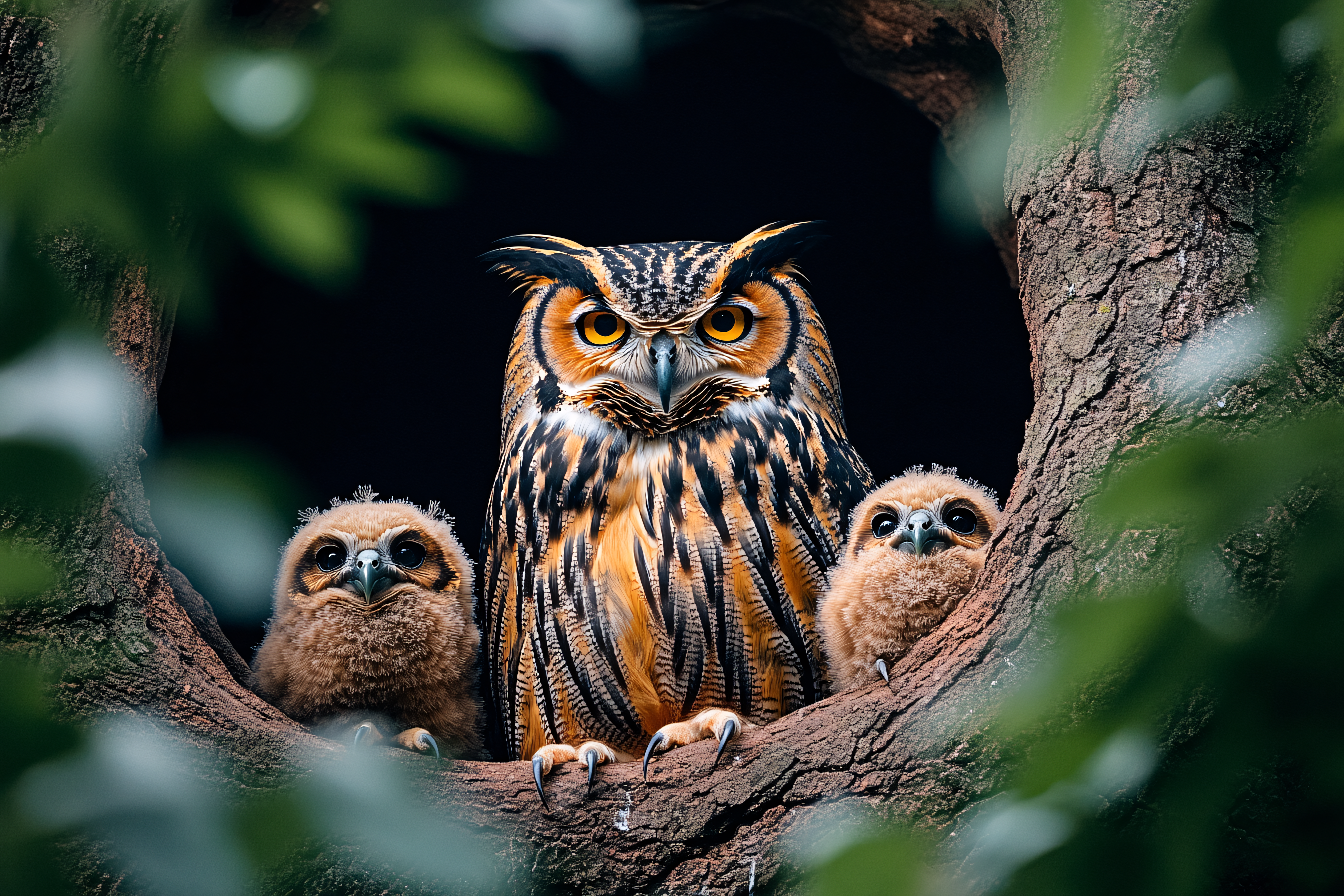 Owl Family Portrait