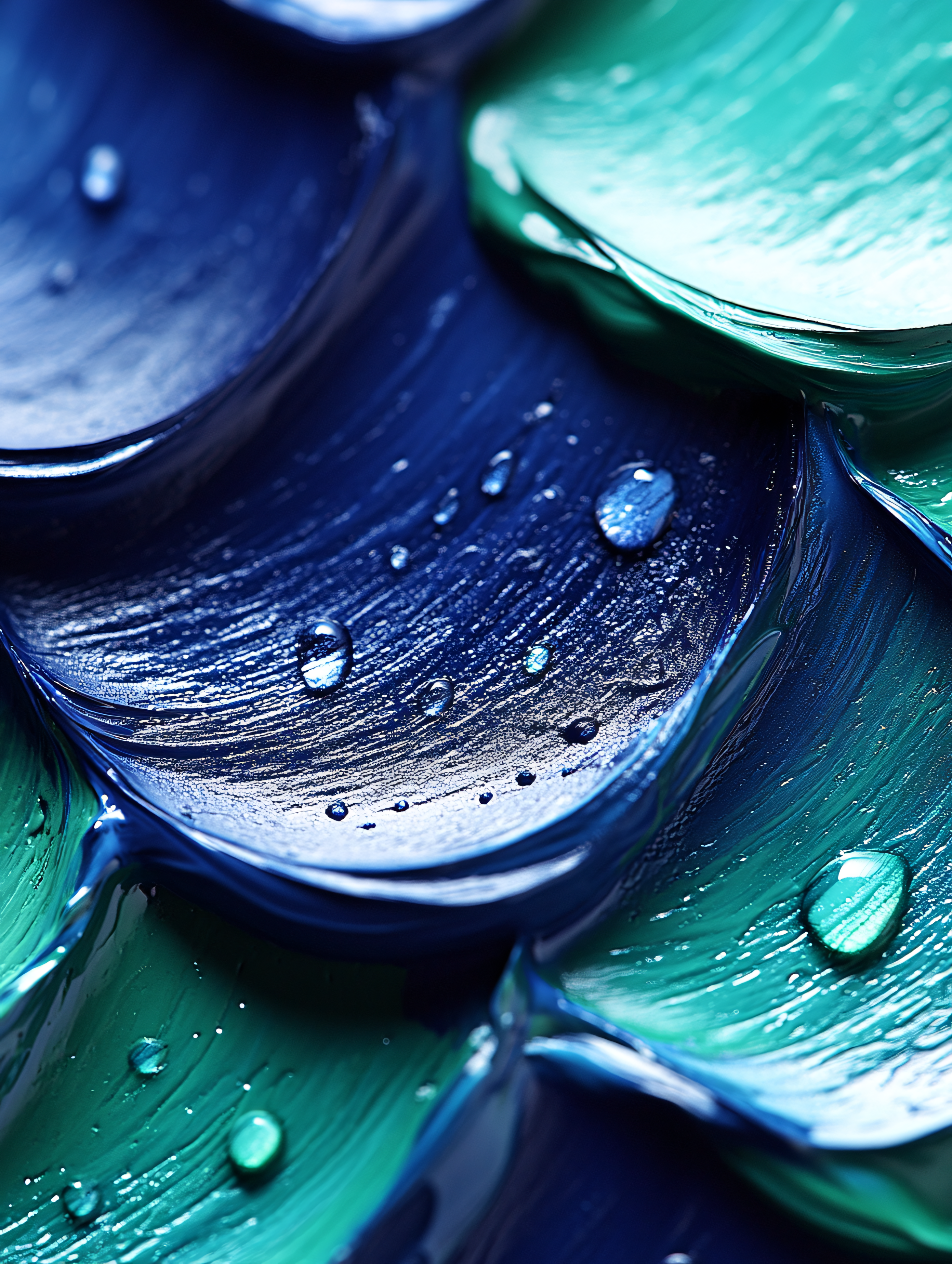 Painted Strokes with Water Drops