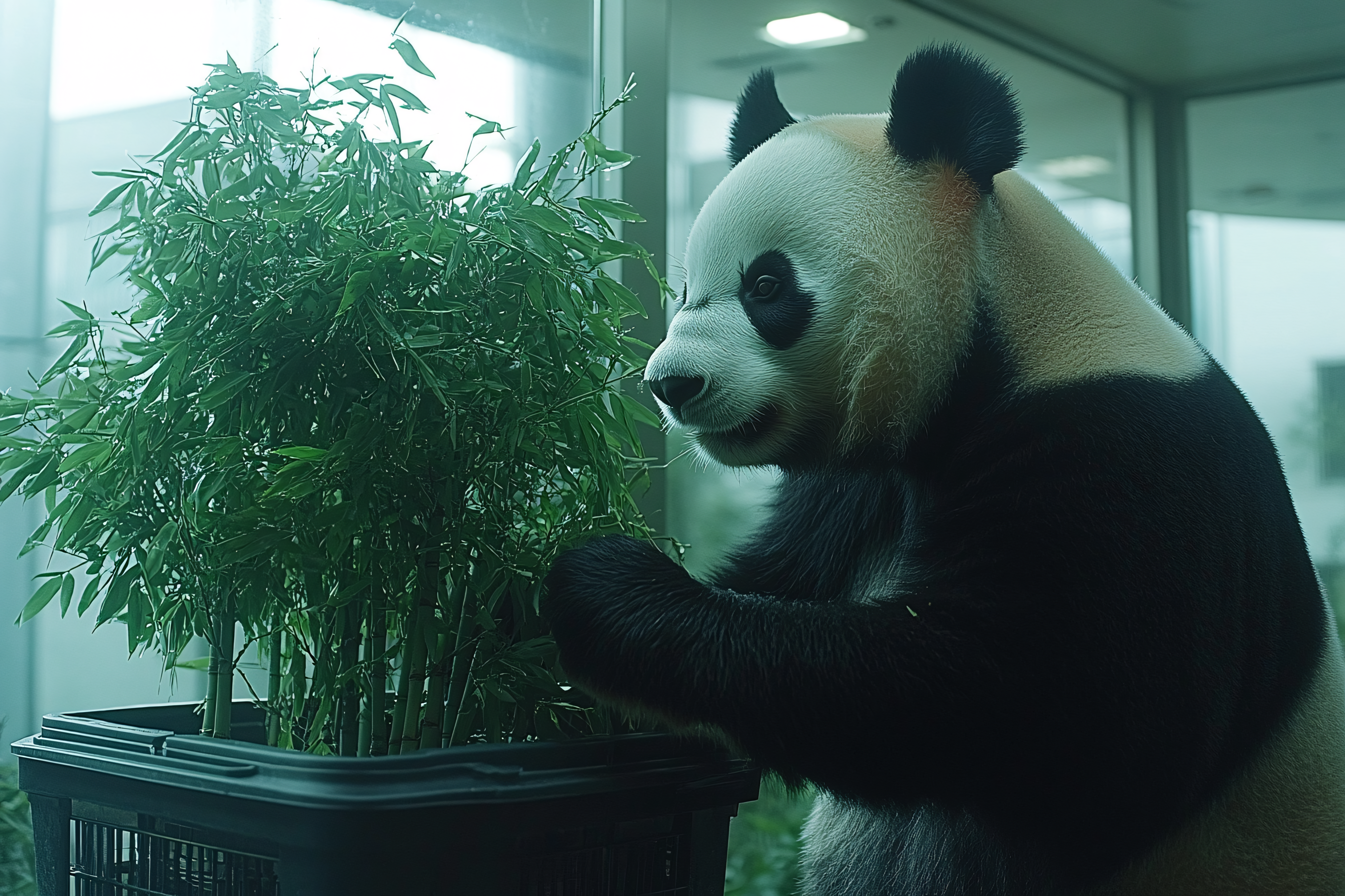 Panda Eating Bamboo