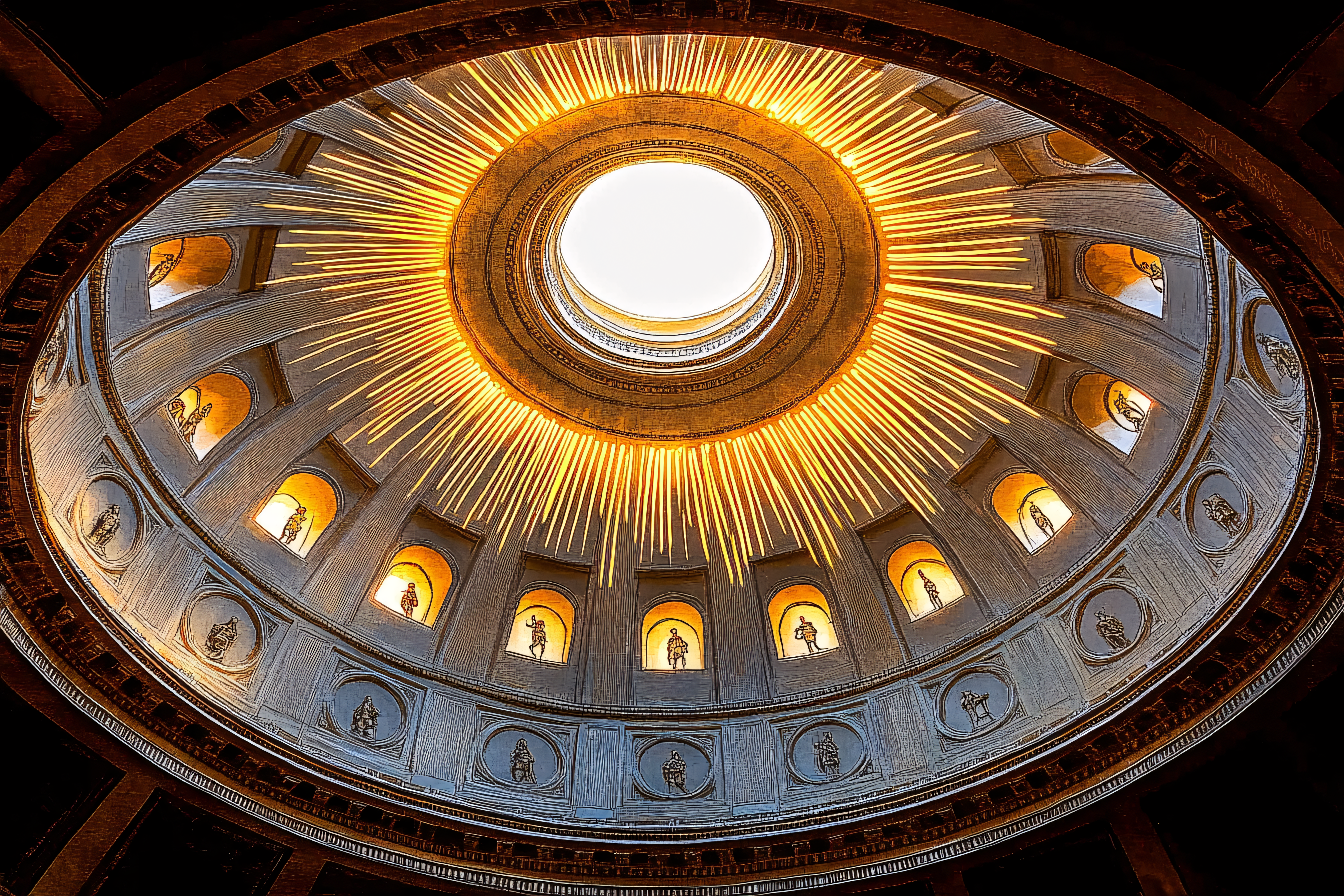 Pantheon Dome Interior
