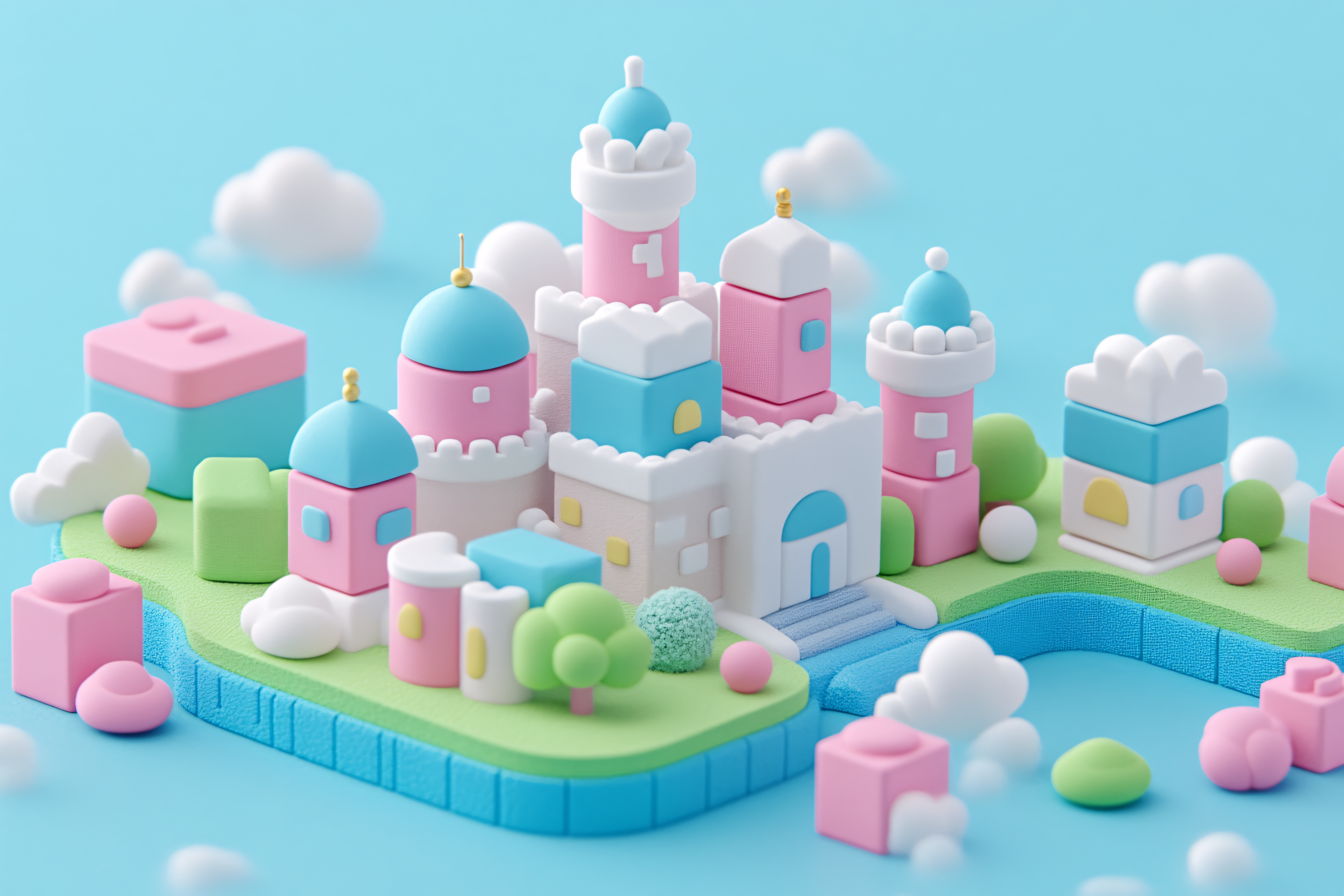 Pastel Toy City Island