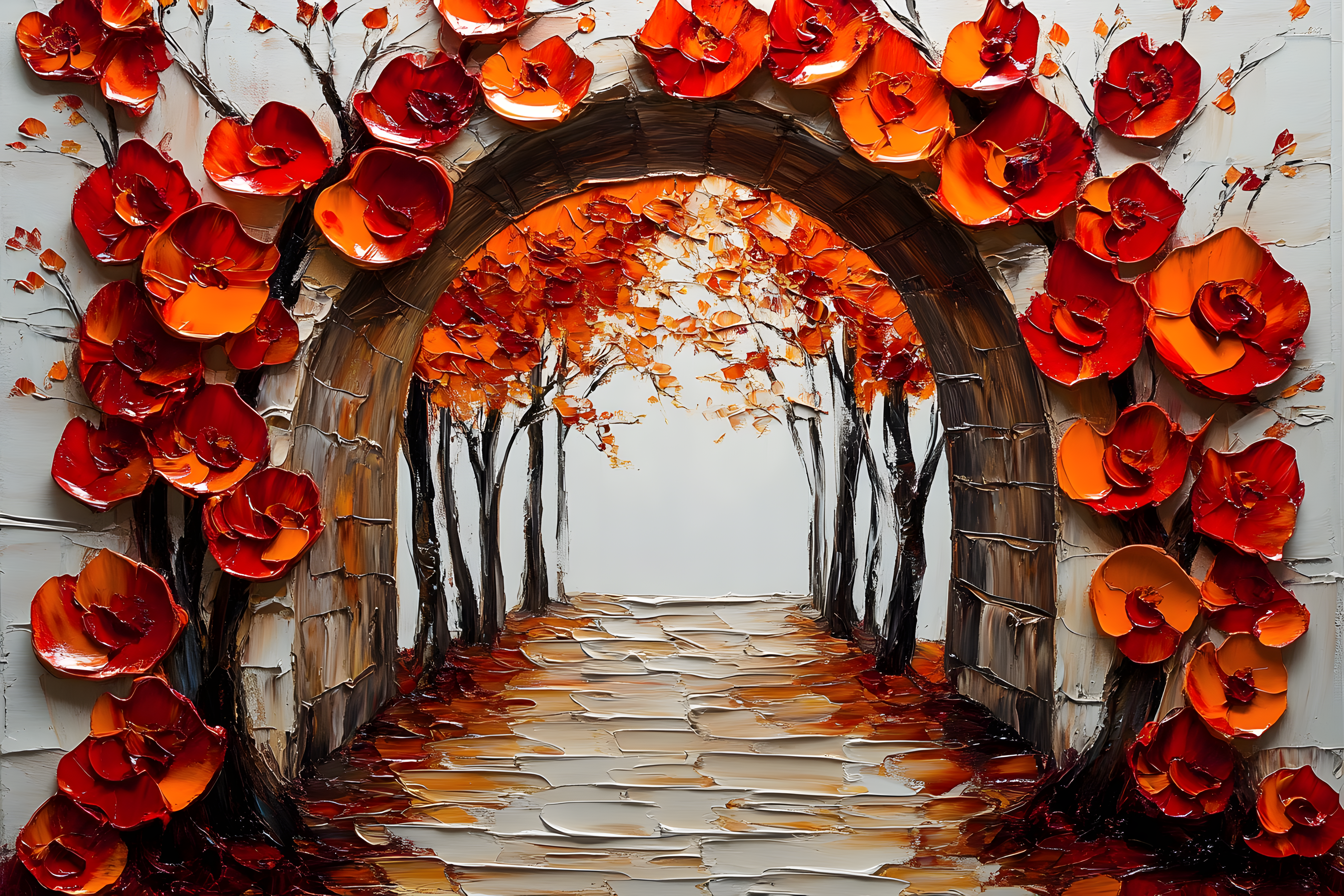 Pathway Through Floral Archway