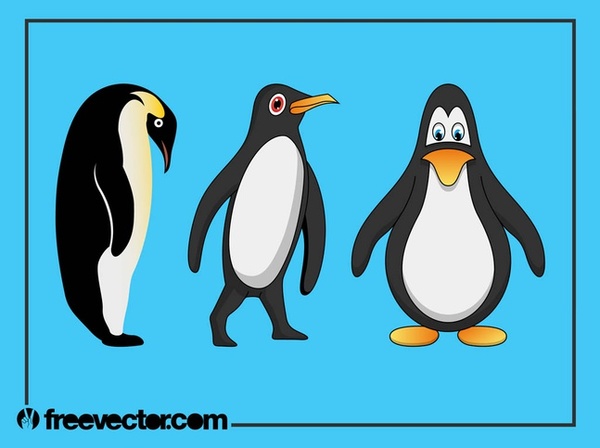 Penguins Set Free Vector