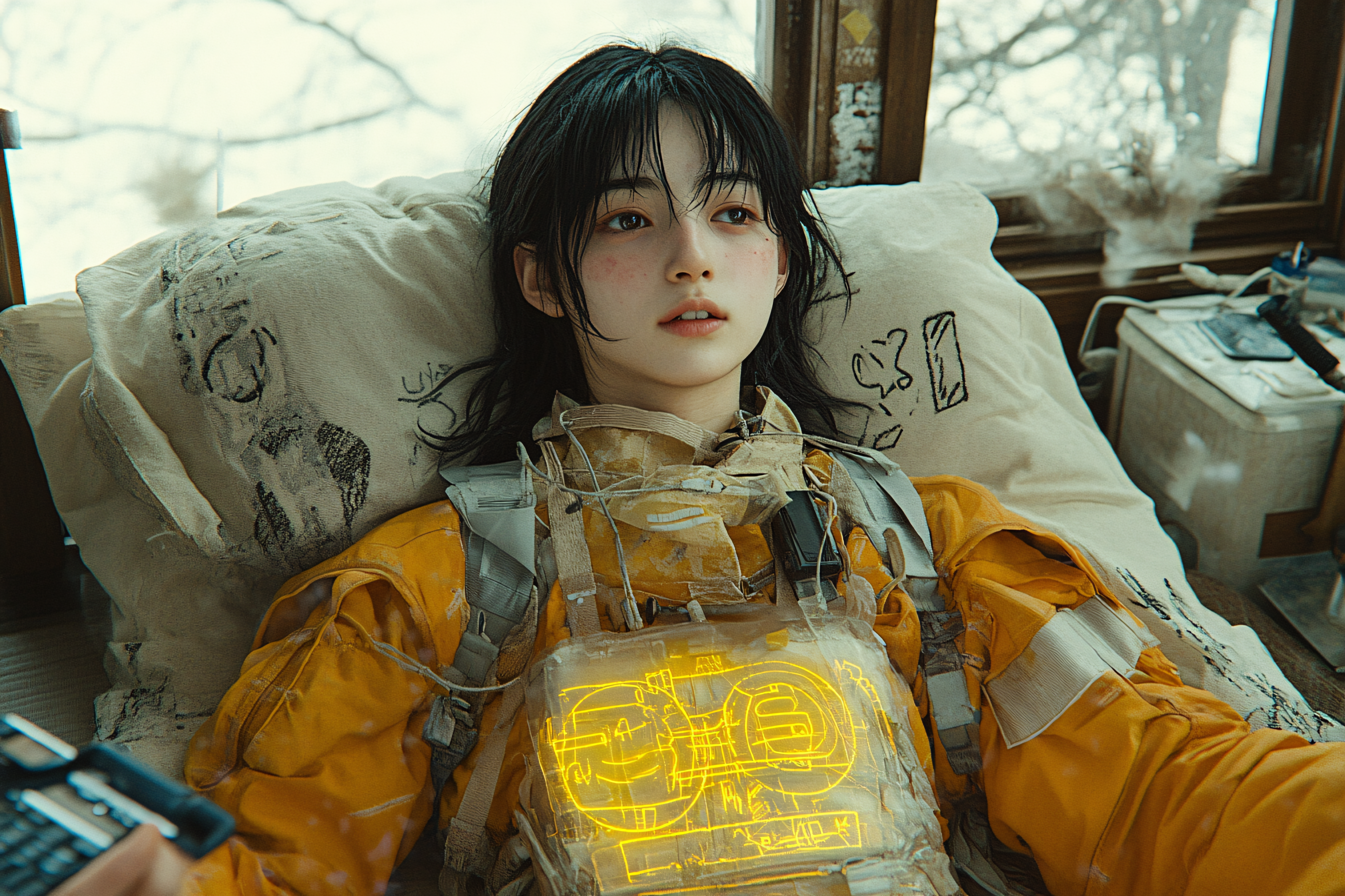Pensive Future Soldier Resting
