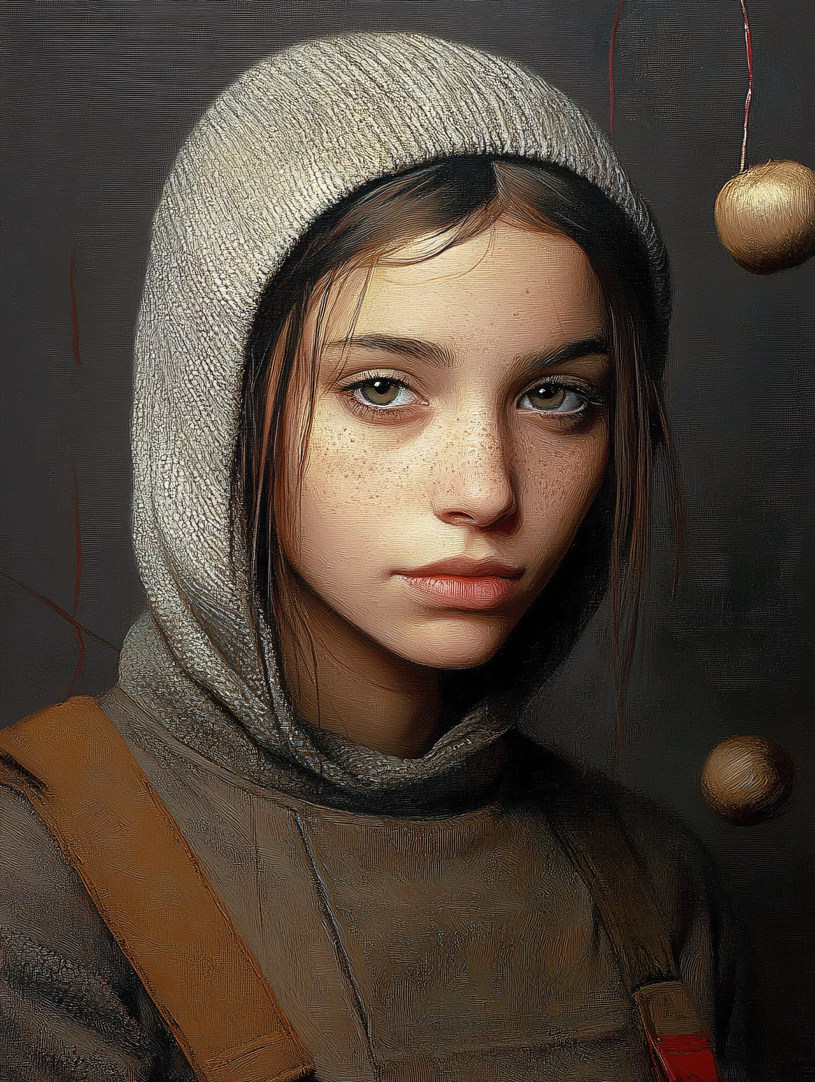 Pensive Girl With Hood