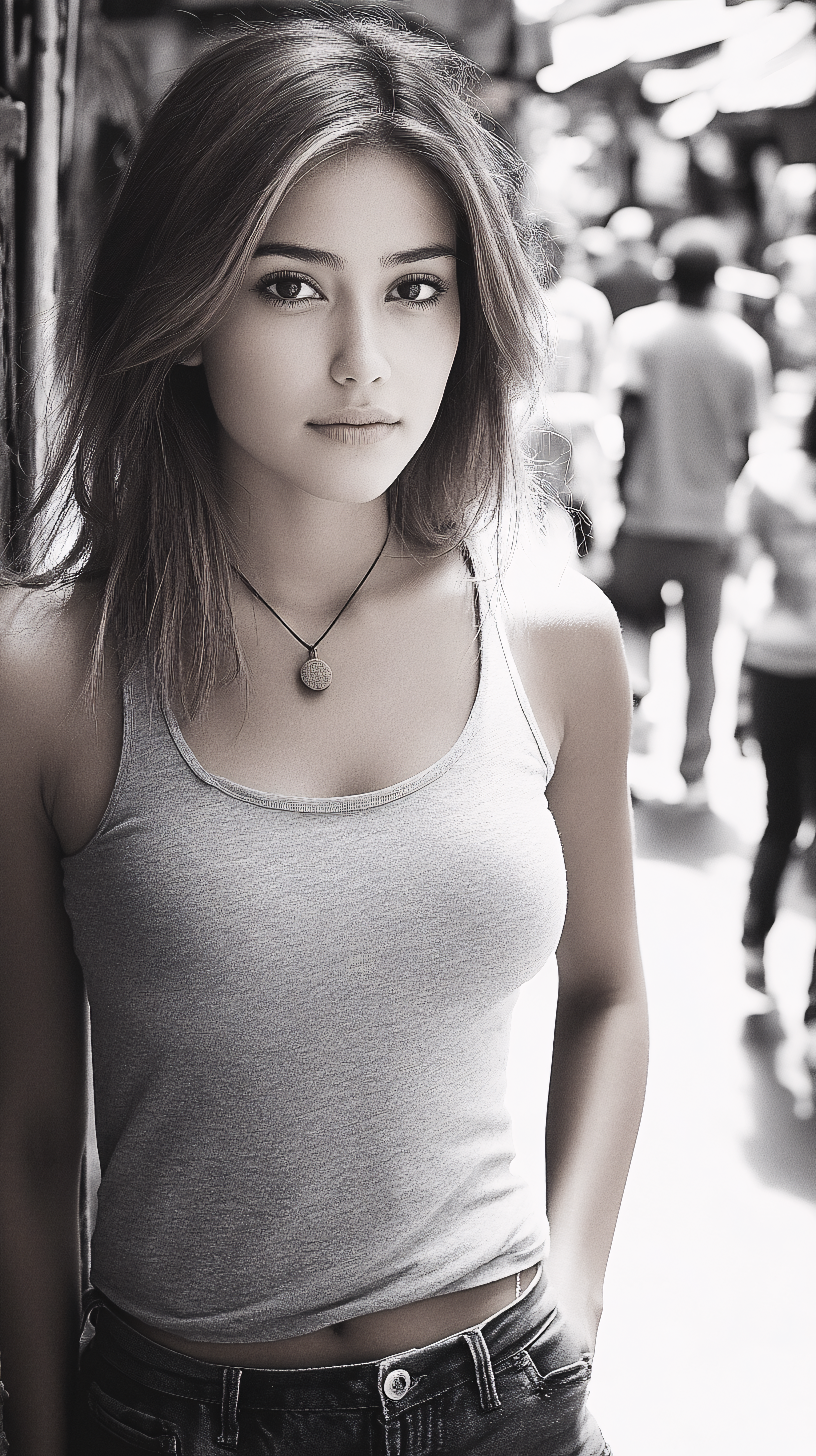 Pensive Young Woman Portrait