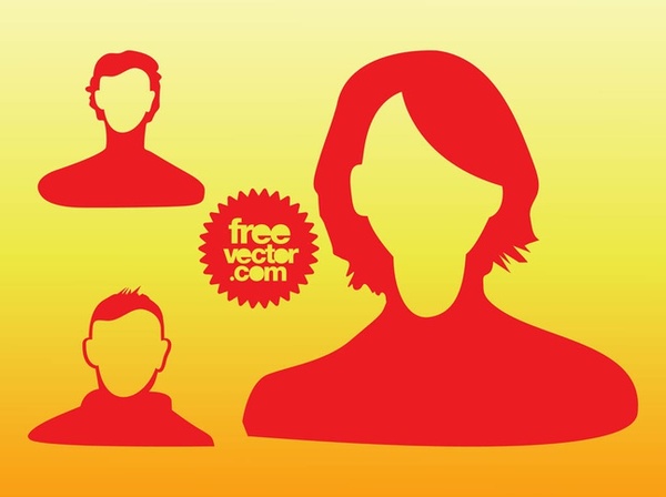 People Heads Free Vector