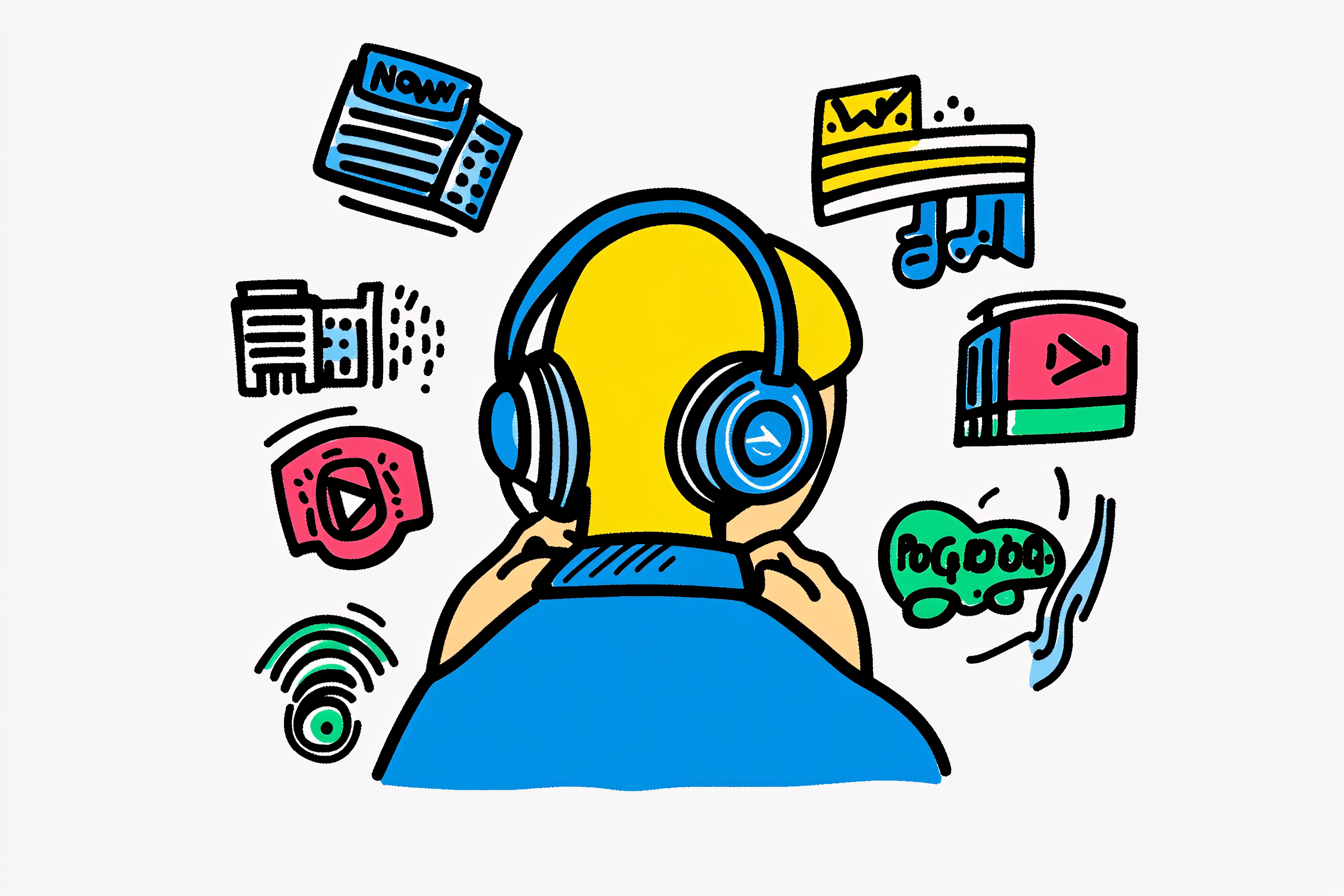 Person Listening to Audio Content