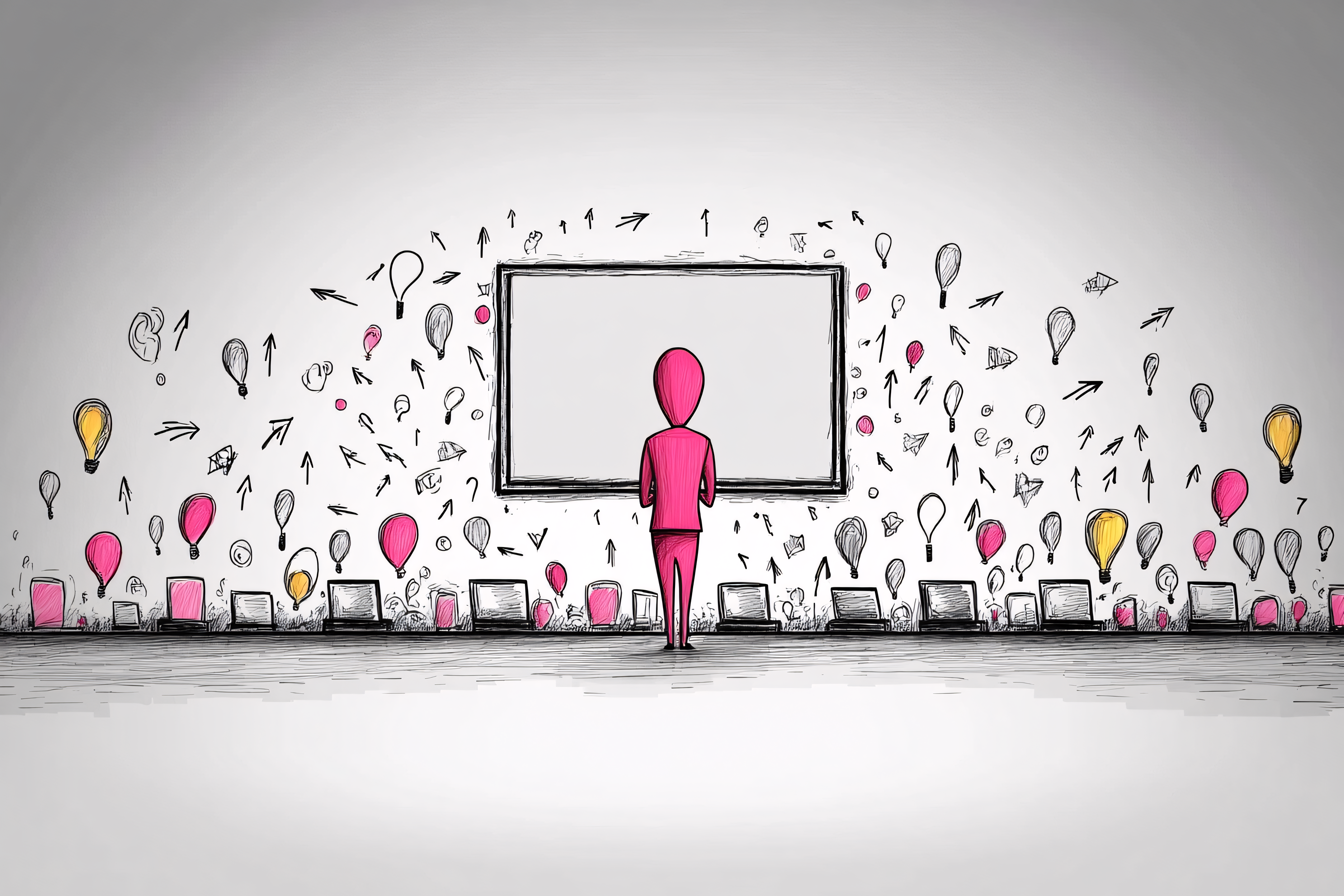 Person Presenting with Ideas