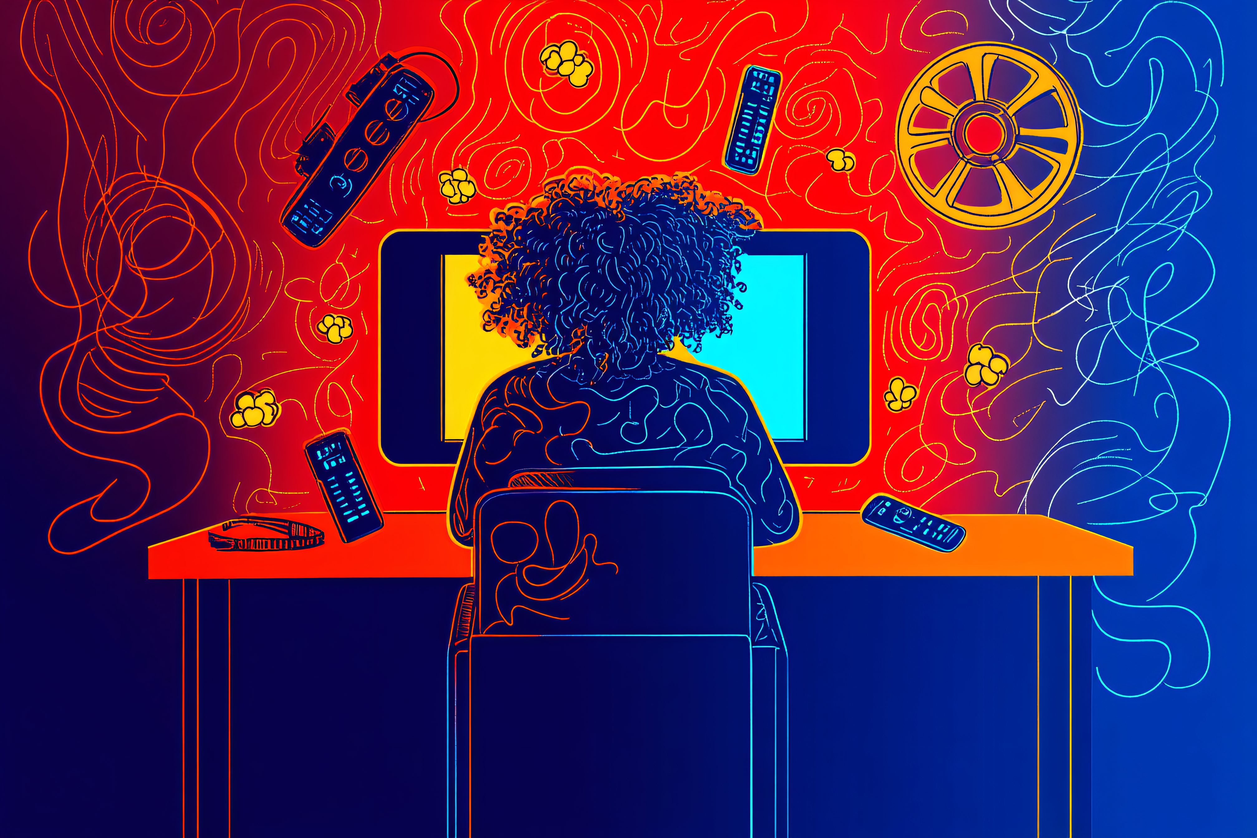 Person Watching TV
