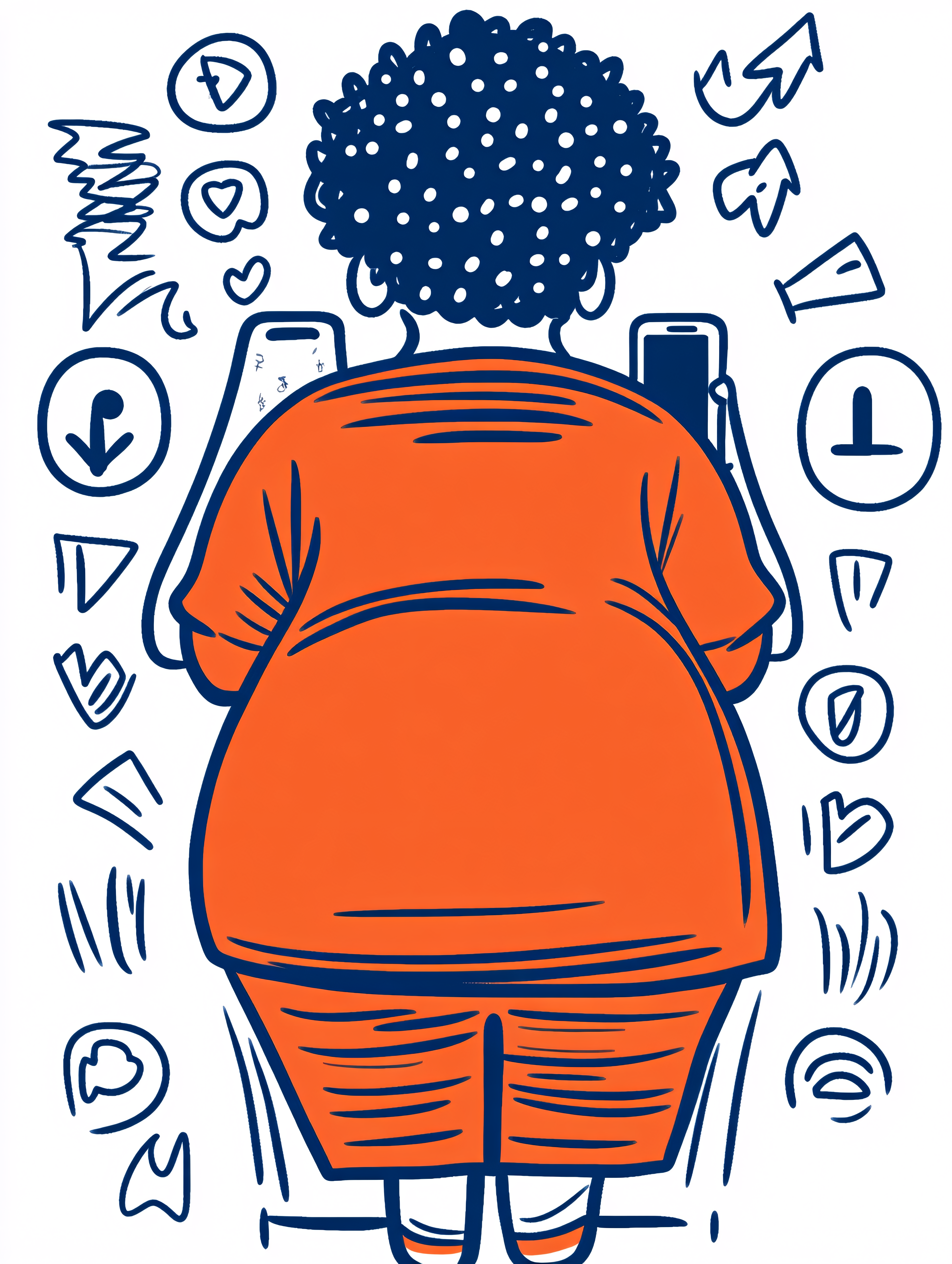 Person with Two Smartphones